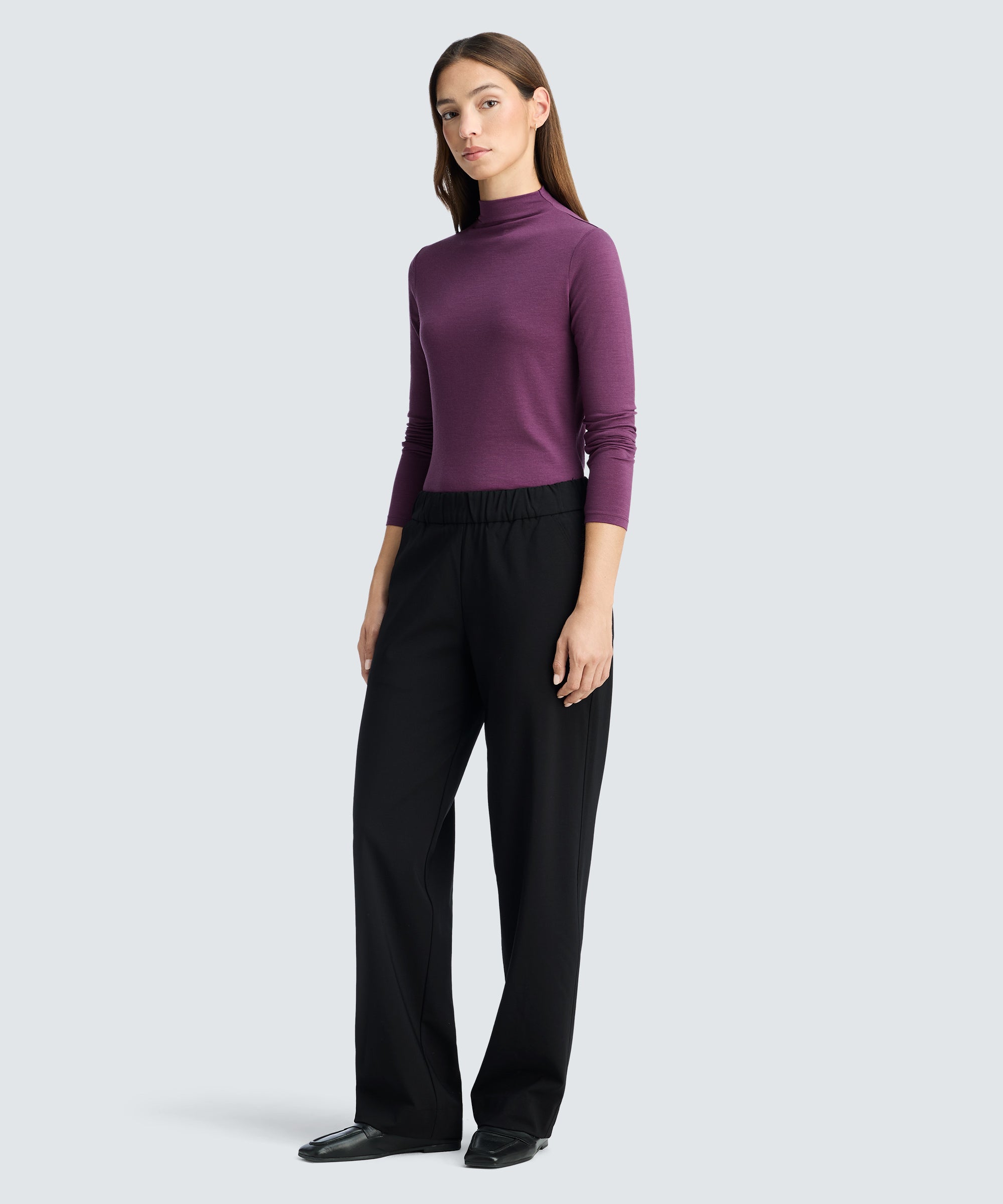 Women's Merino Mock Neck Top