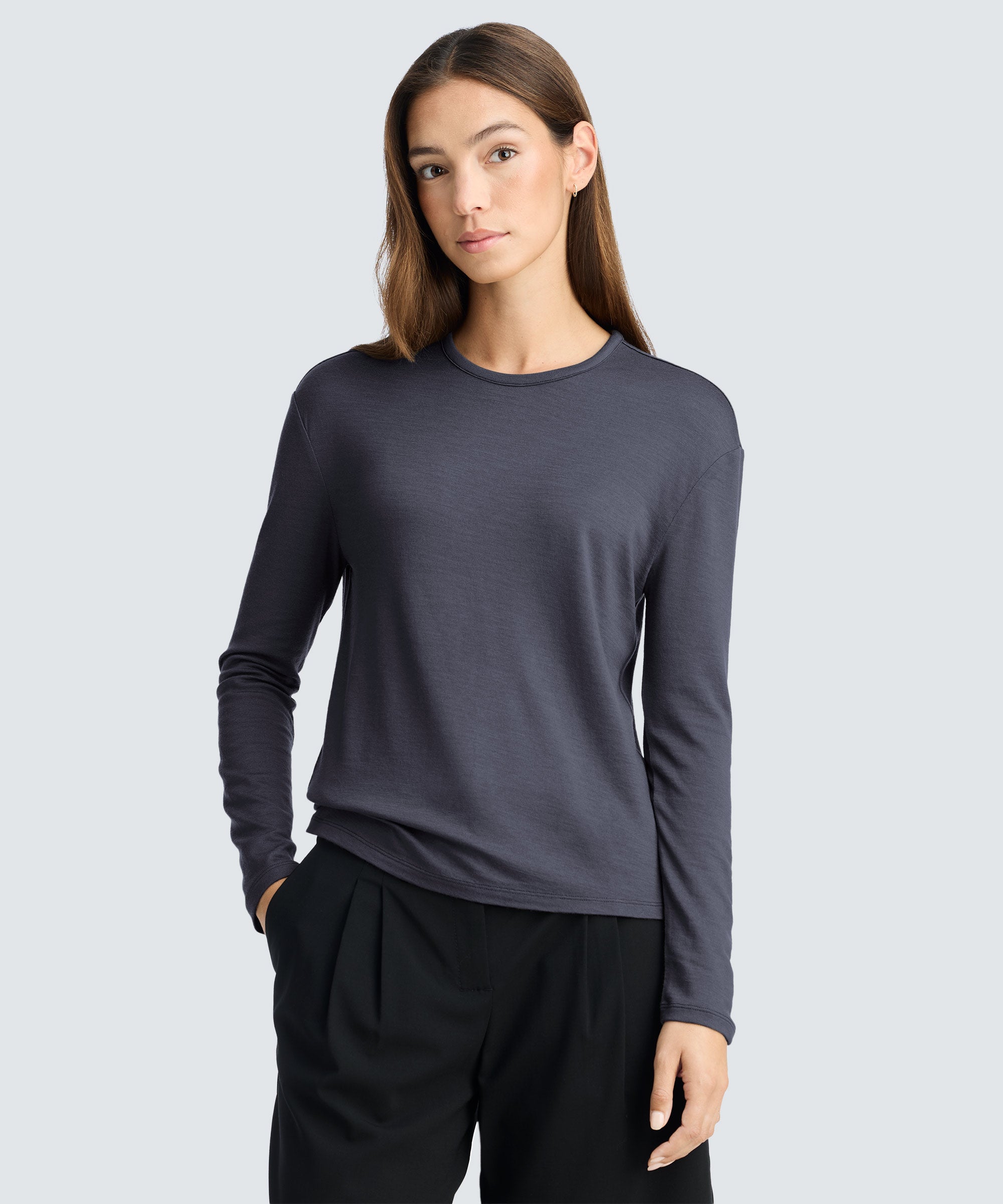 Women's Relaxed Long Sleeve Merino Crew