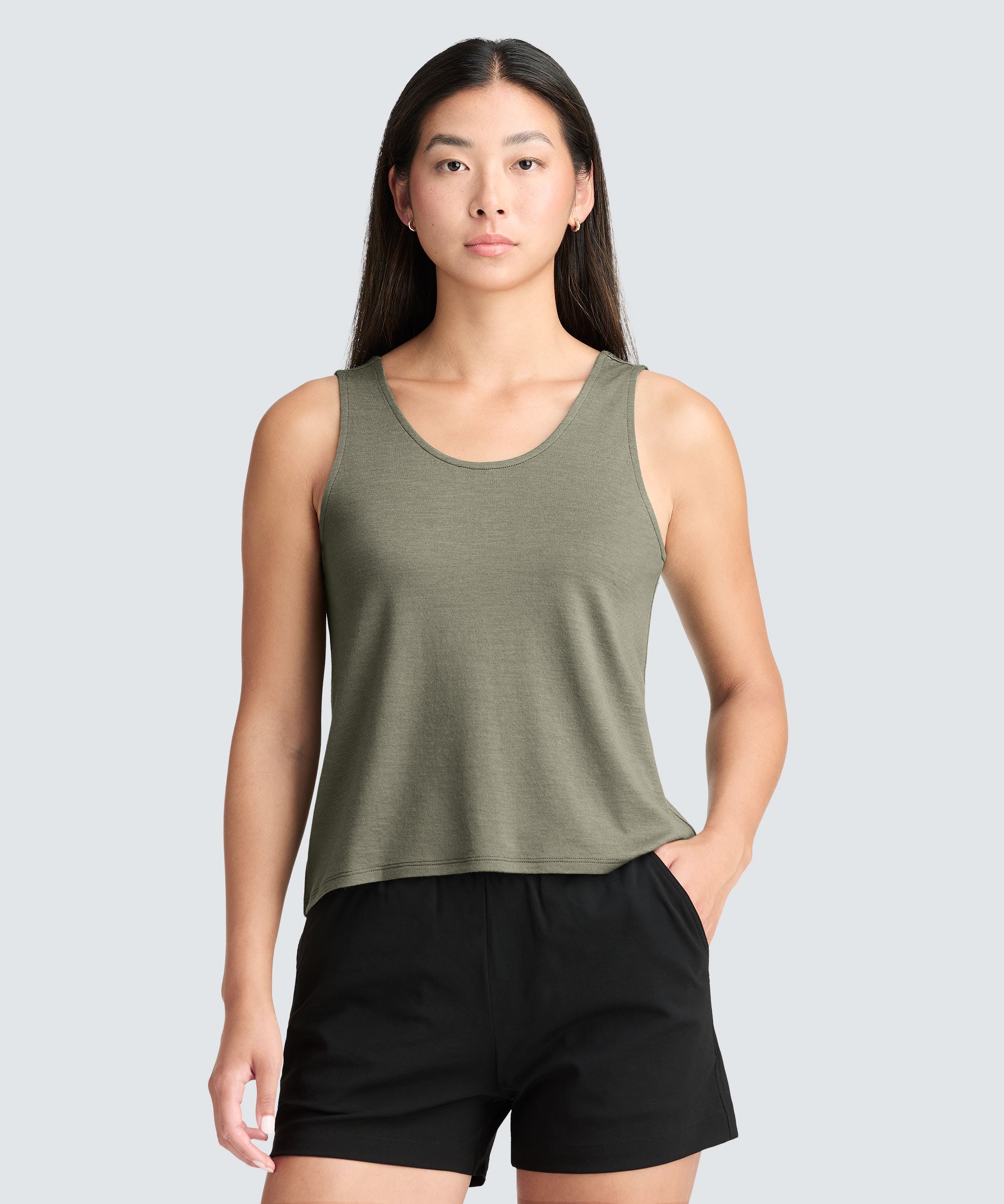 Women's Relaxed Merino Scoop Neck Tank