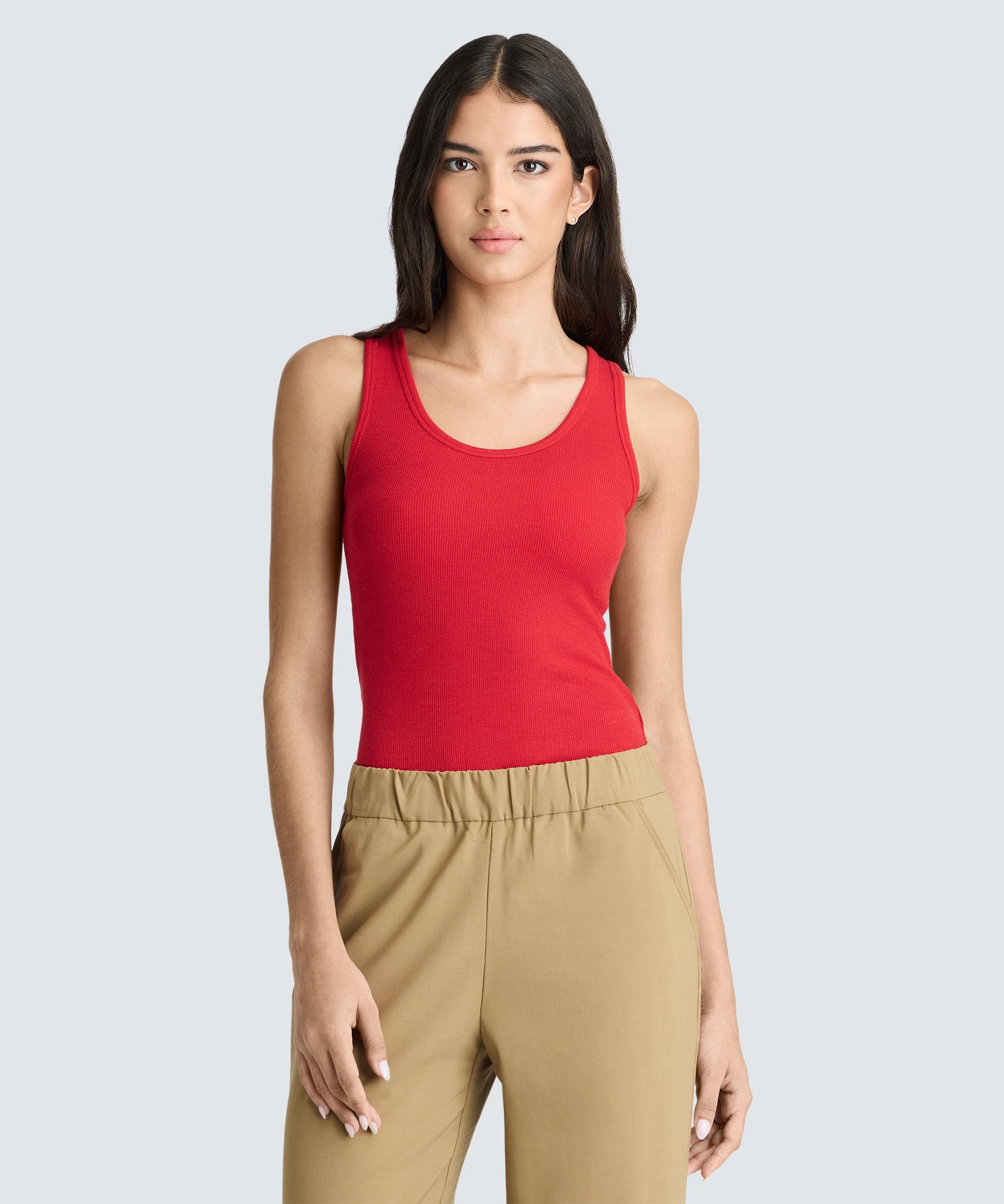Women's Merino Rib Scoop Neck Tank