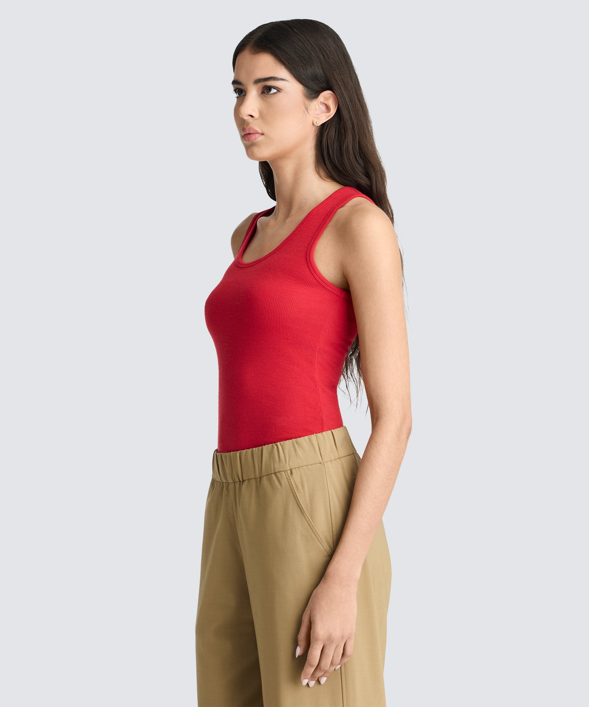 Women's Merino Rib Scoop Neck Tank