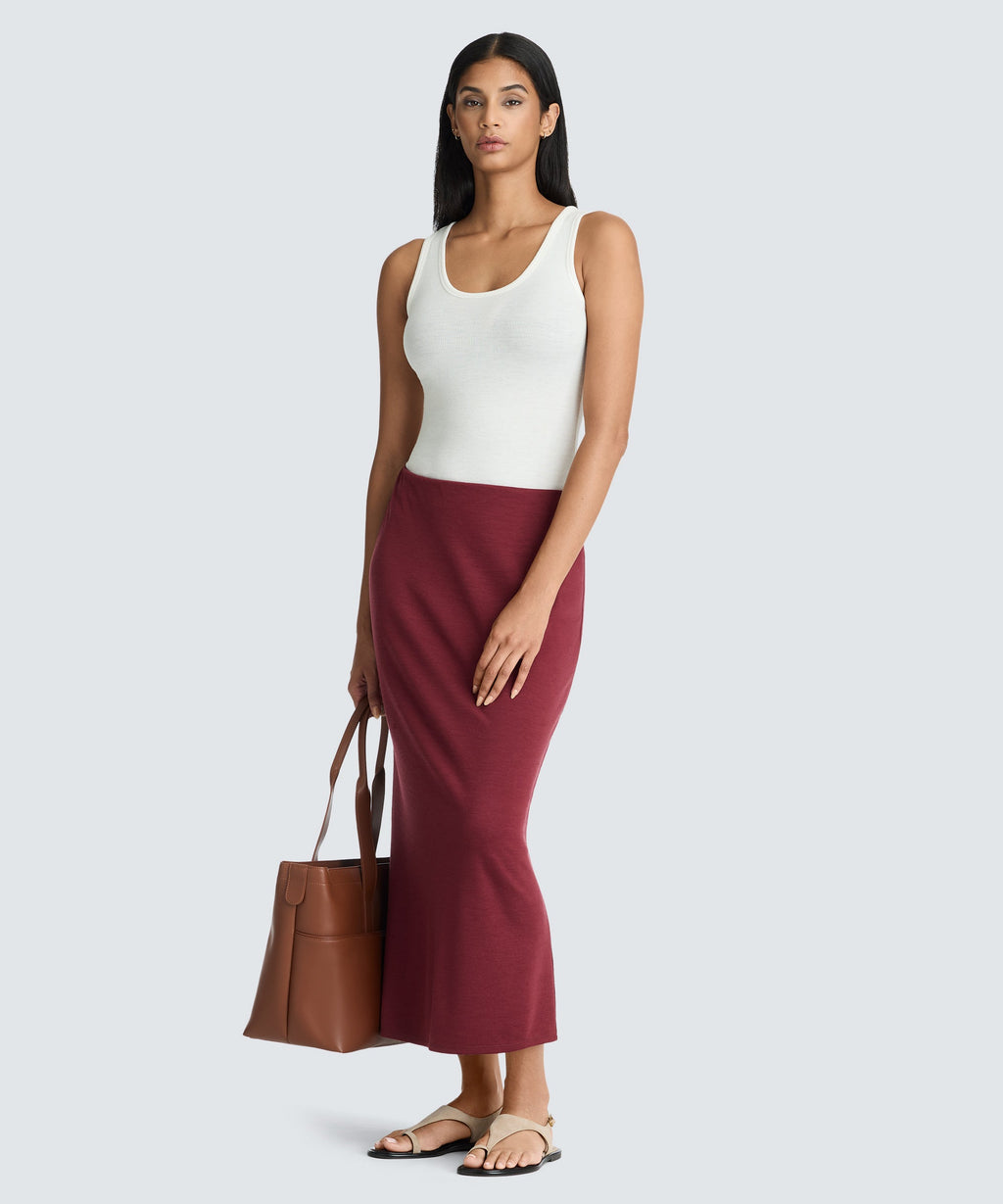 Women's Petite Merino Rib Scoop Neck Tank