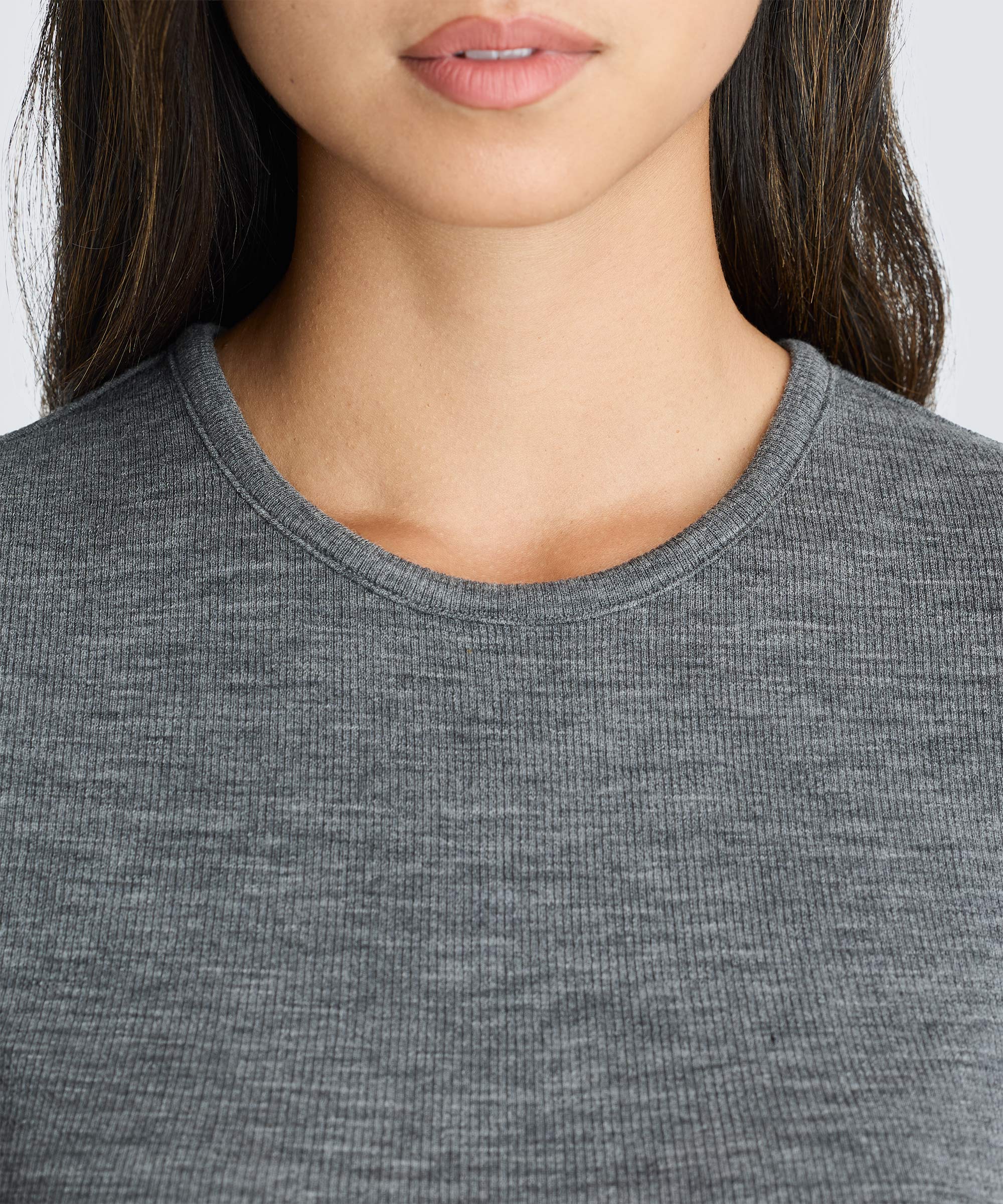 Women's Rib Fitted Crew Neck T-Shirt