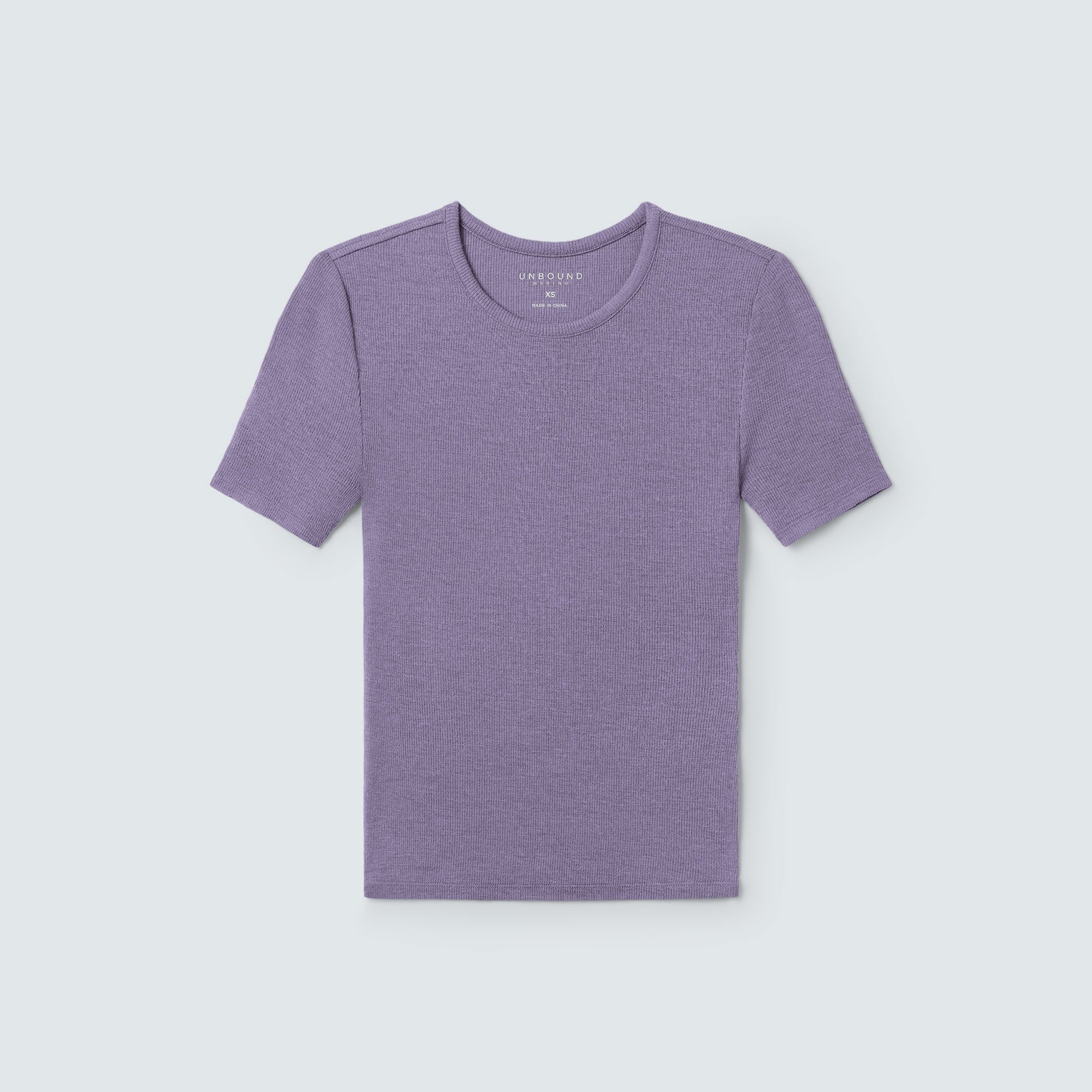 Women's Rib Fitted Crew Neck T-Shirt