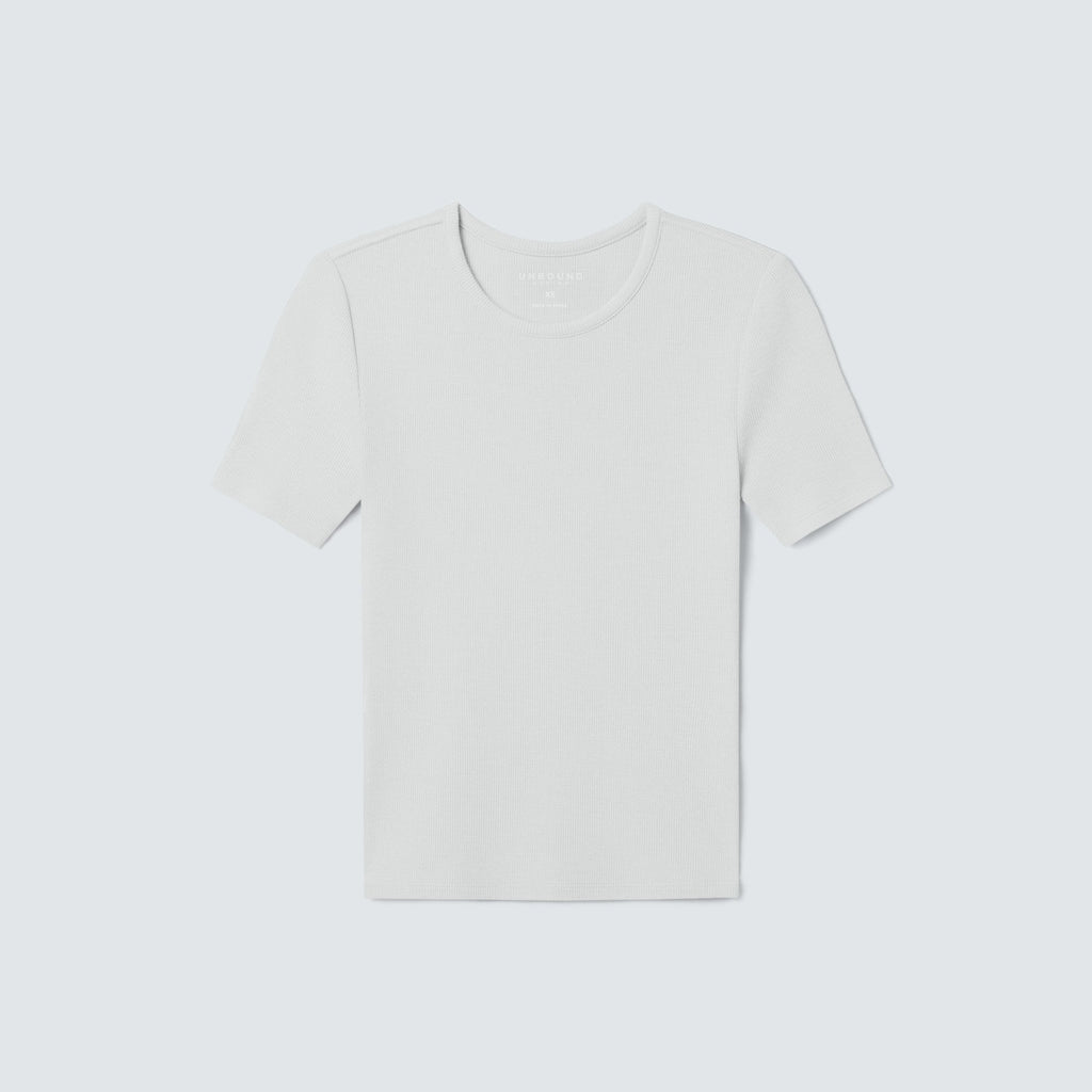 Women's Rib Fitted Crew Neck T-Shirt