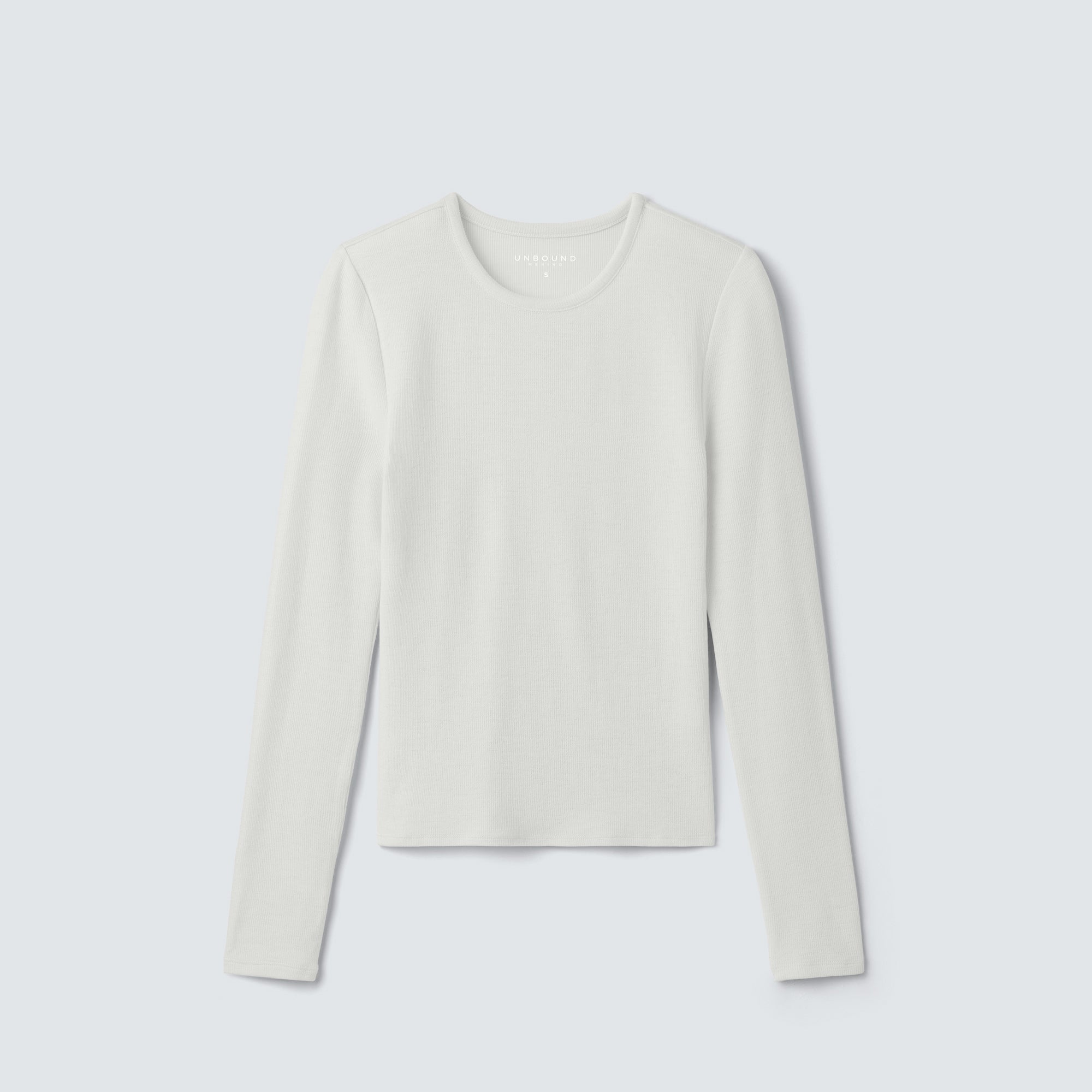 Women's Rib Fitted Long Sleeve Crew