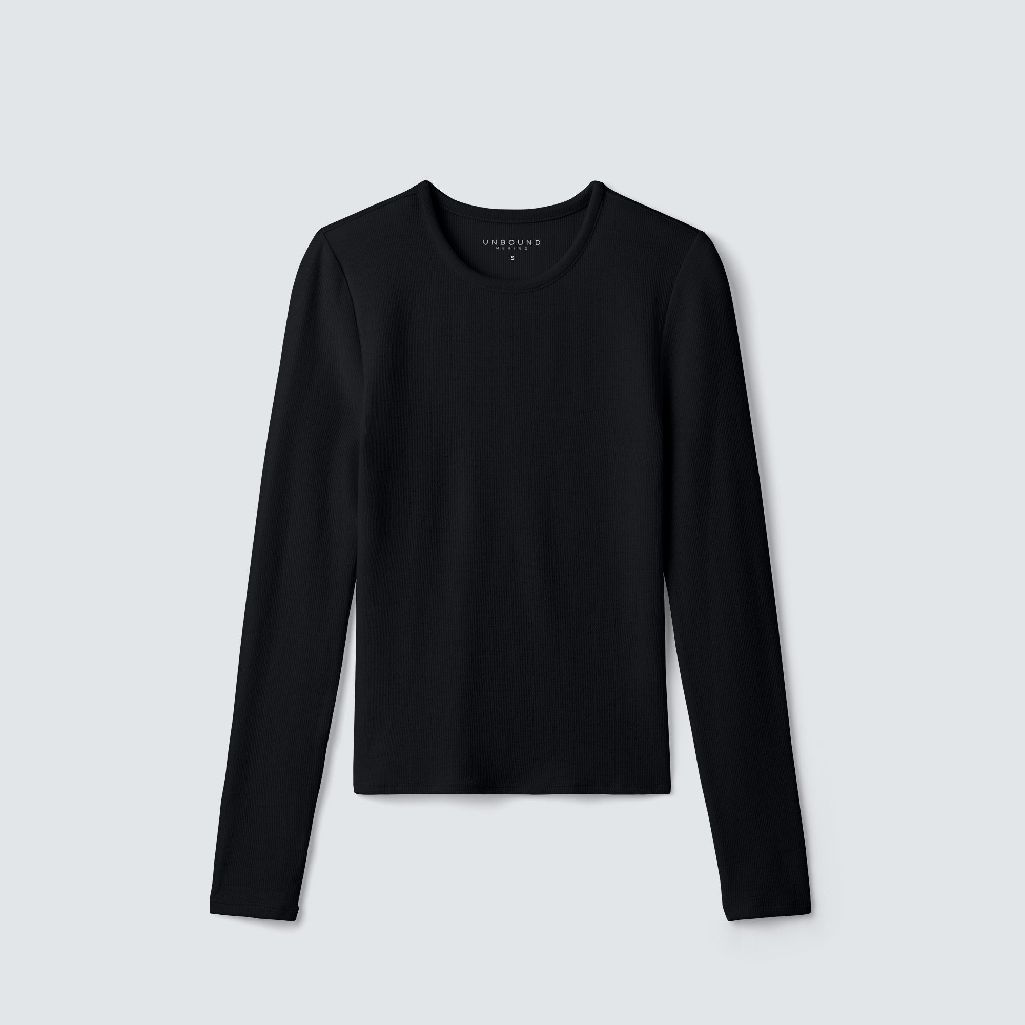 Women's Rib Fitted Long Sleeve Crew