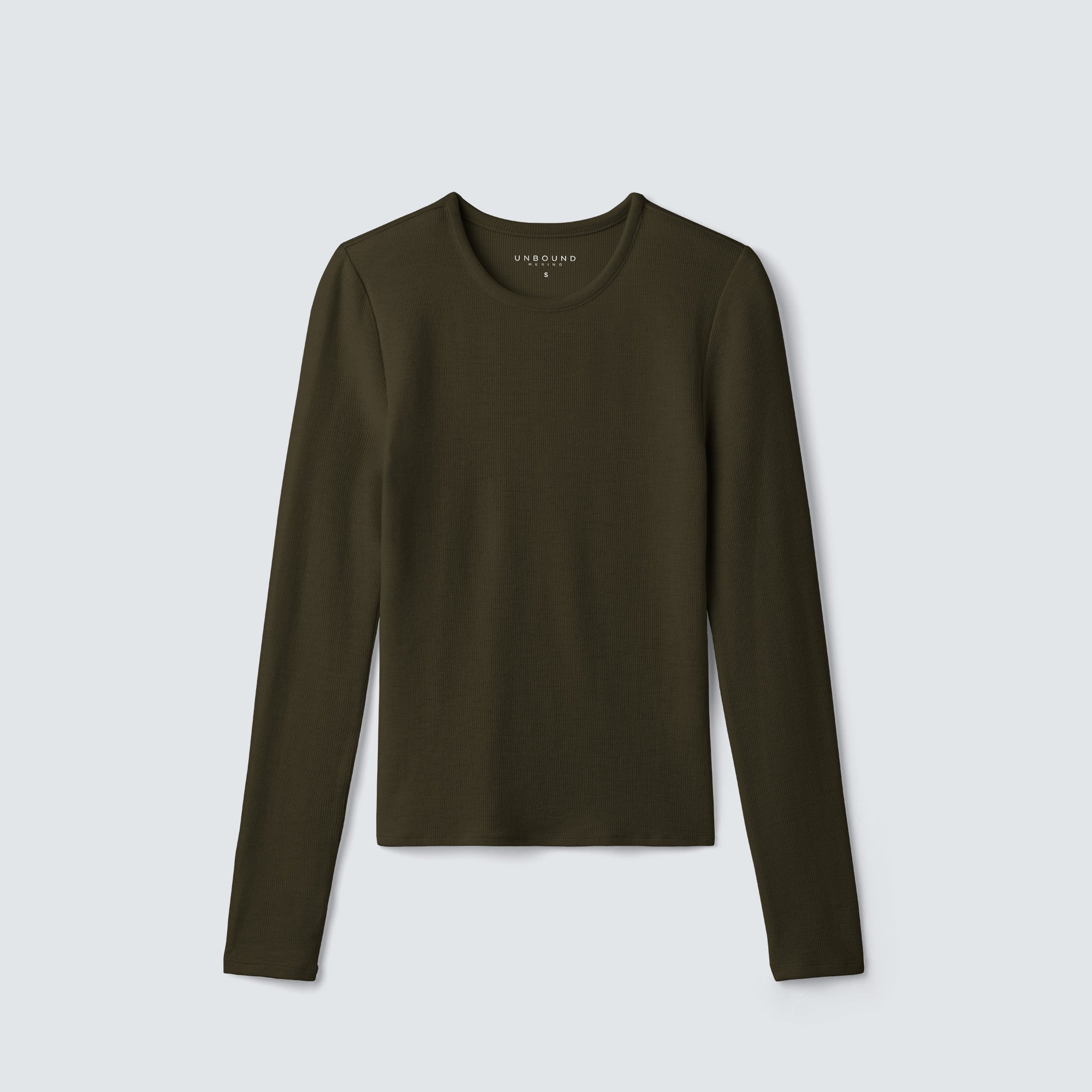 Women's Rib Fitted Long Sleeve Crew
