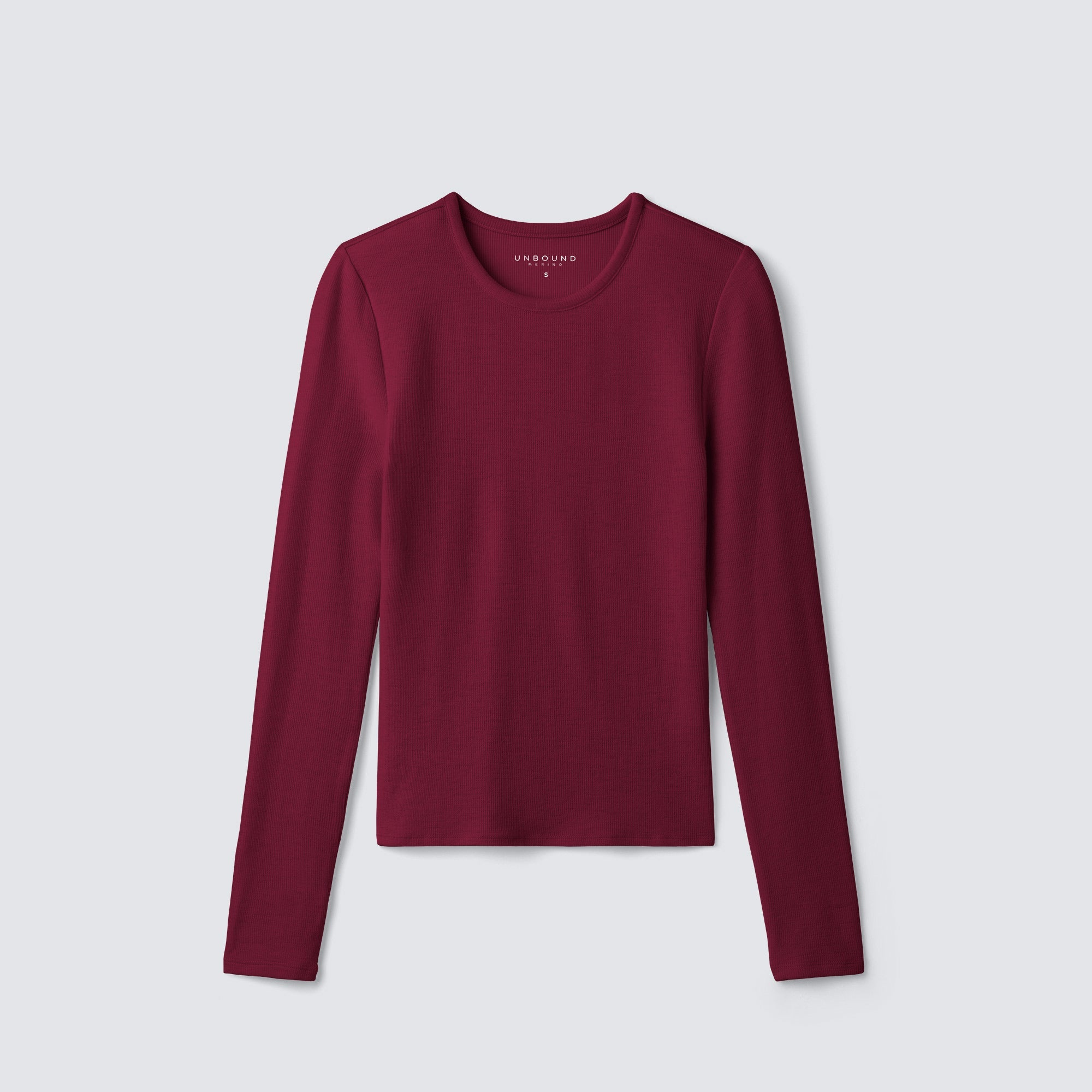 Women's Rib Fitted Long Sleeve Crew