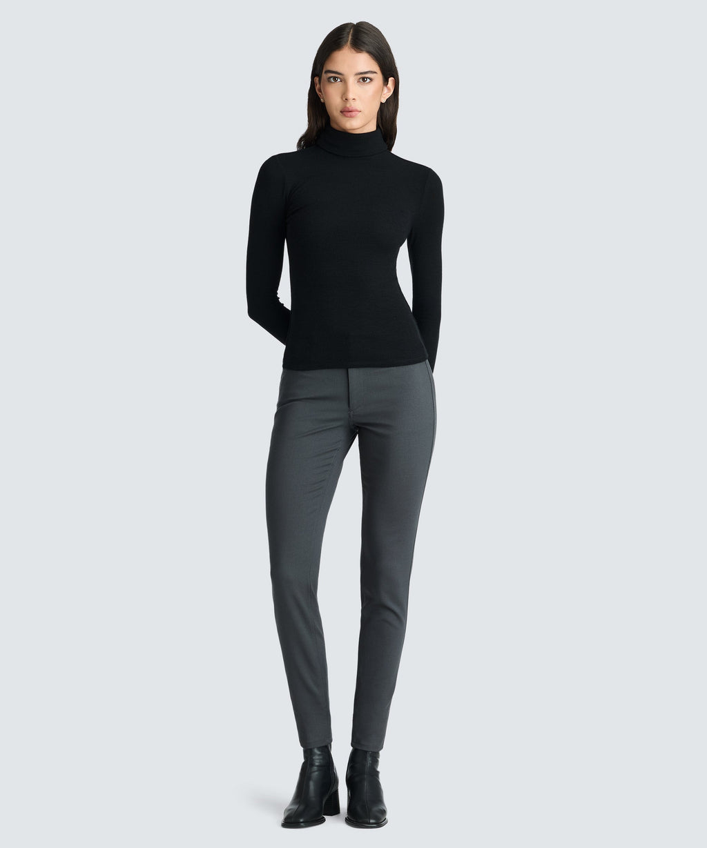 Women's Rib Turtle Neck Long Sleeve
