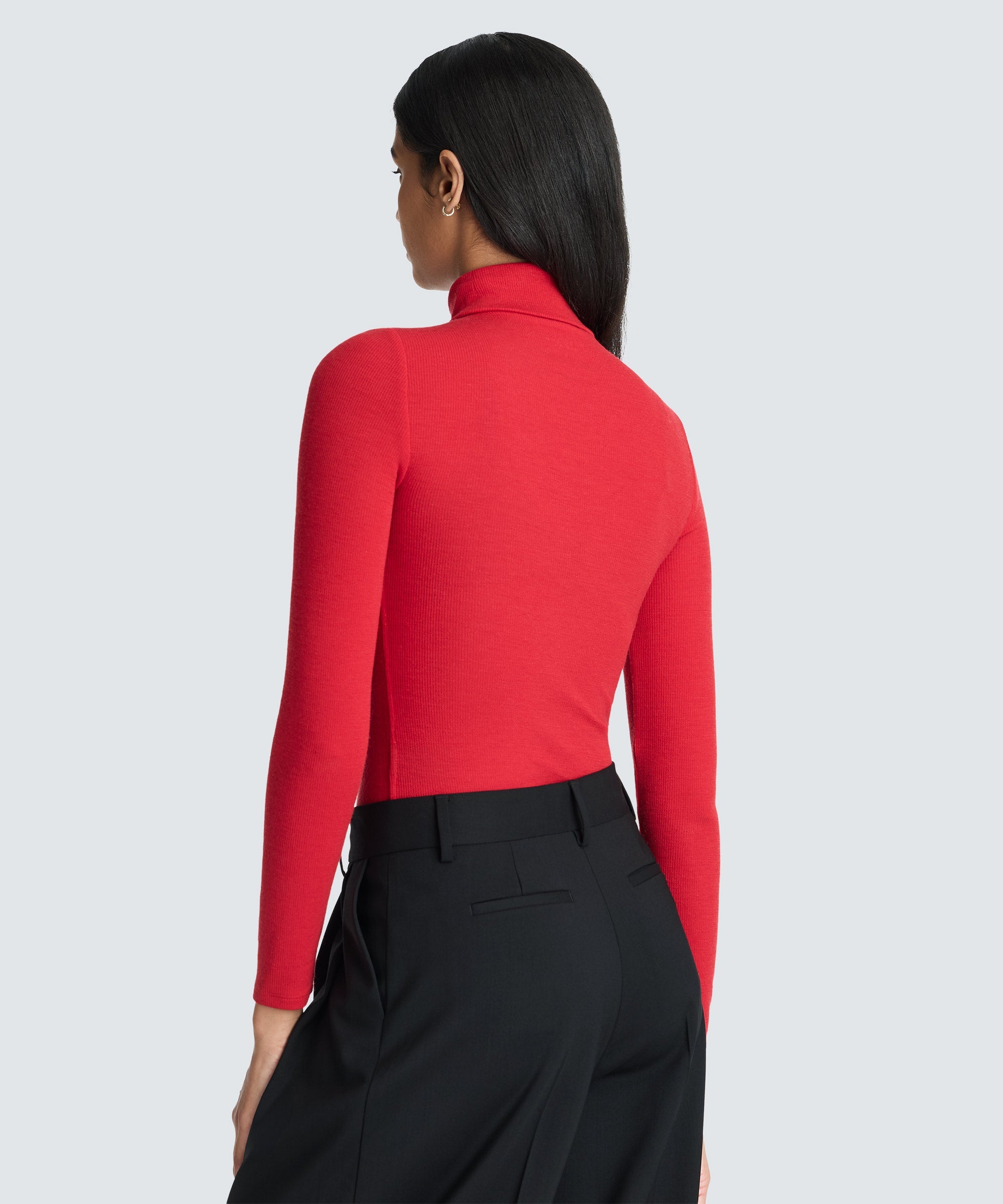 Women's Rib Turtle Neck Long Sleeve