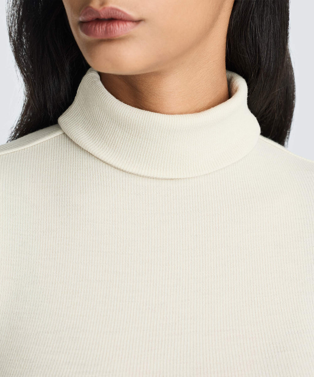 Women's Rib Turtle Neck Long Sleeve