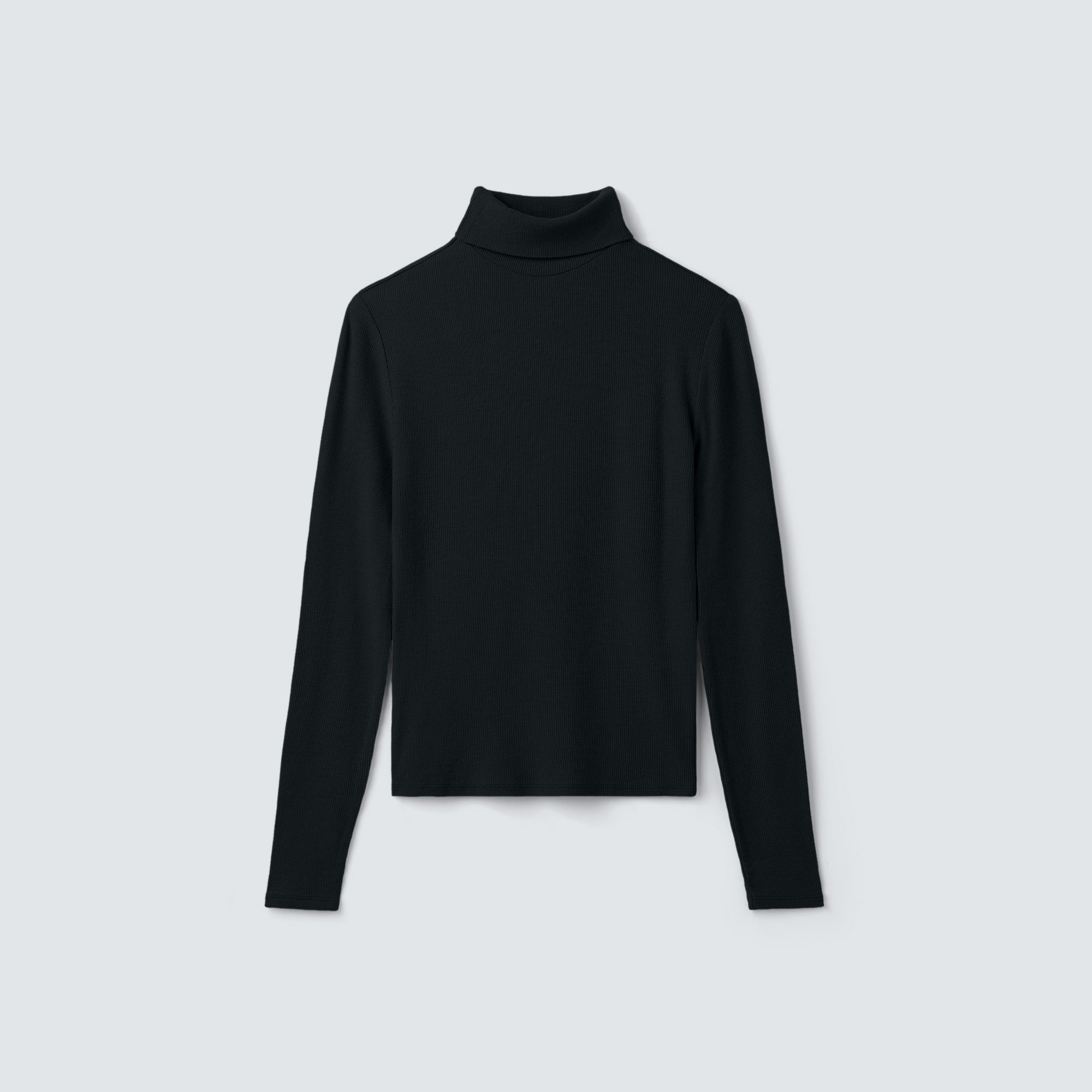 Women's Rib Turtle Neck Long Sleeve