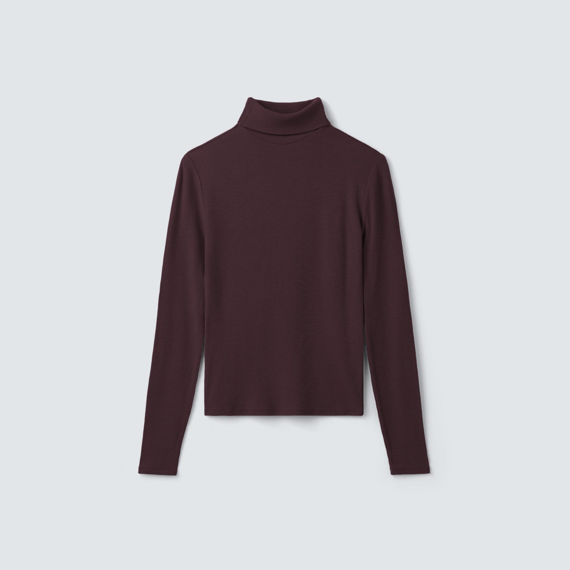 Women's Rib Turtle Neck Long Sleeve