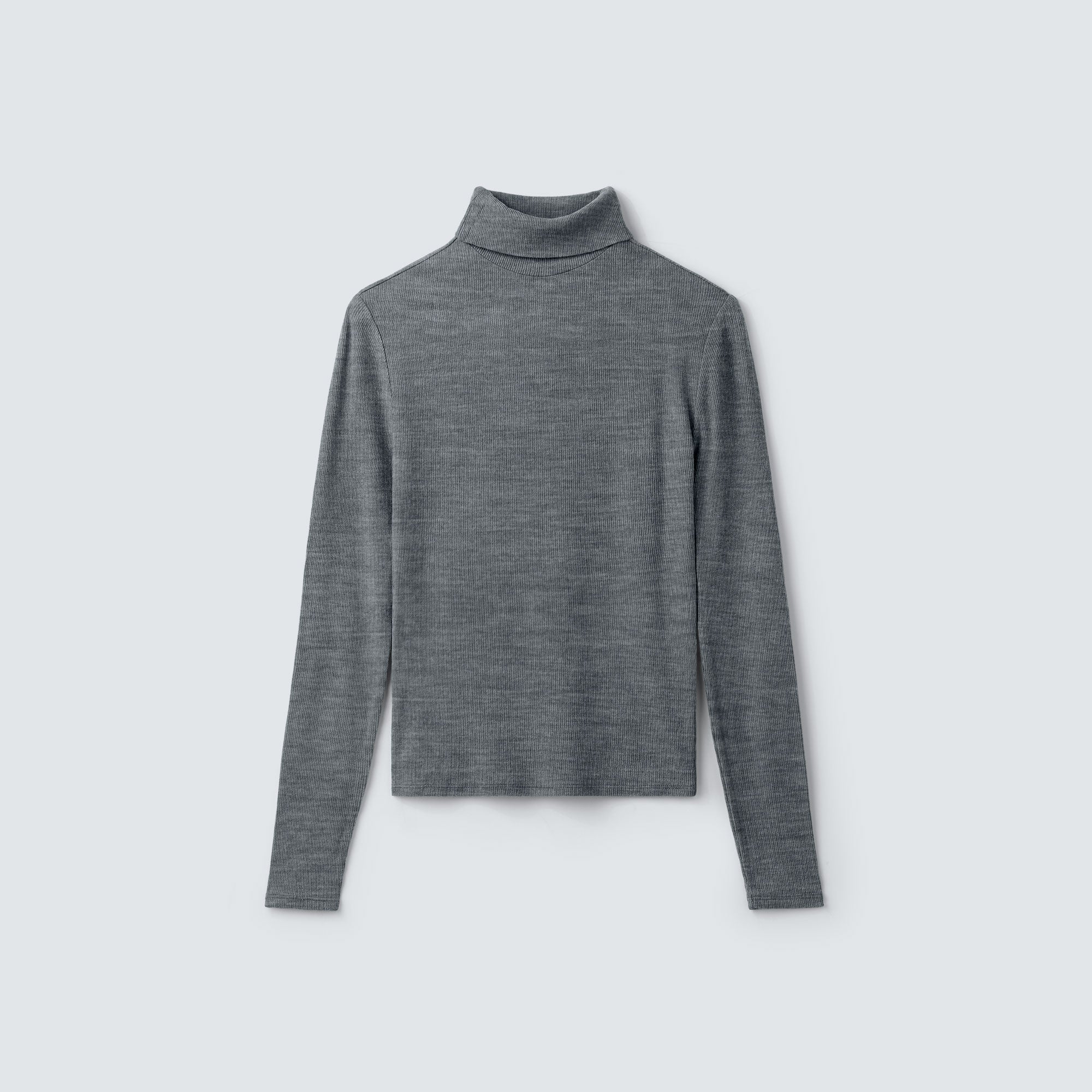 Women's Rib Turtle Neck Long Sleeve