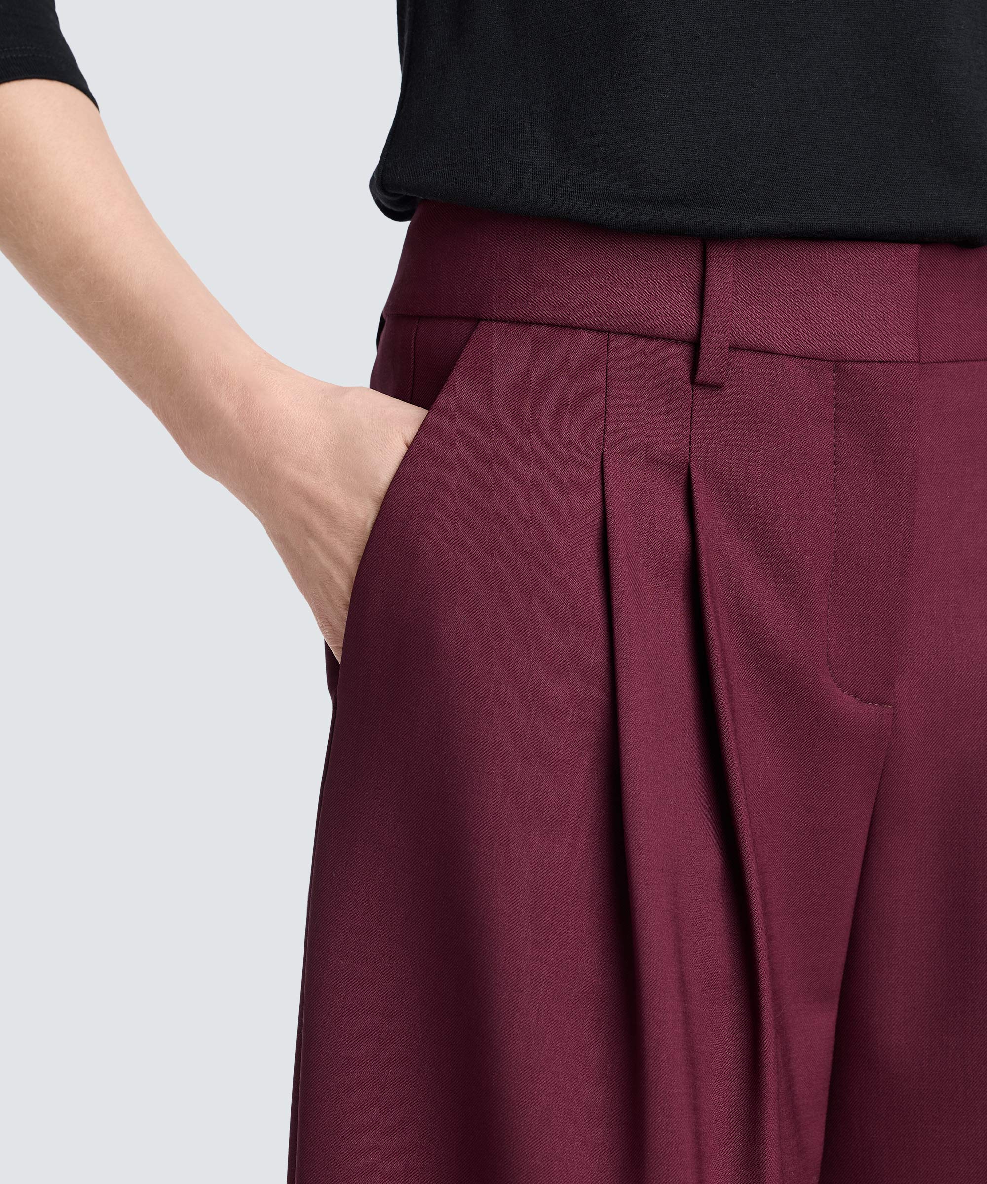 Women's Wide Leg Merino Travel Trouser