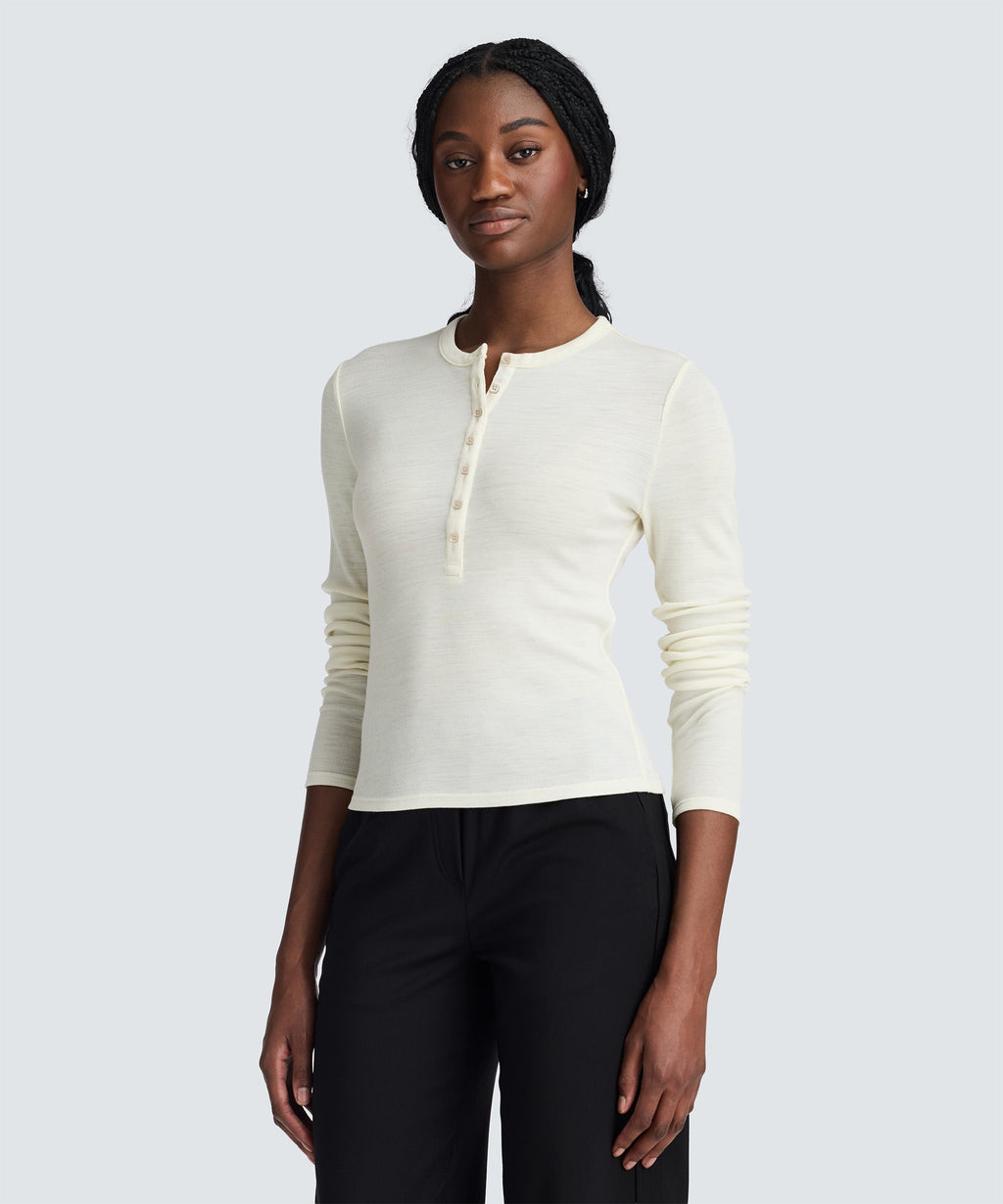 Women's Merino Rib Henley