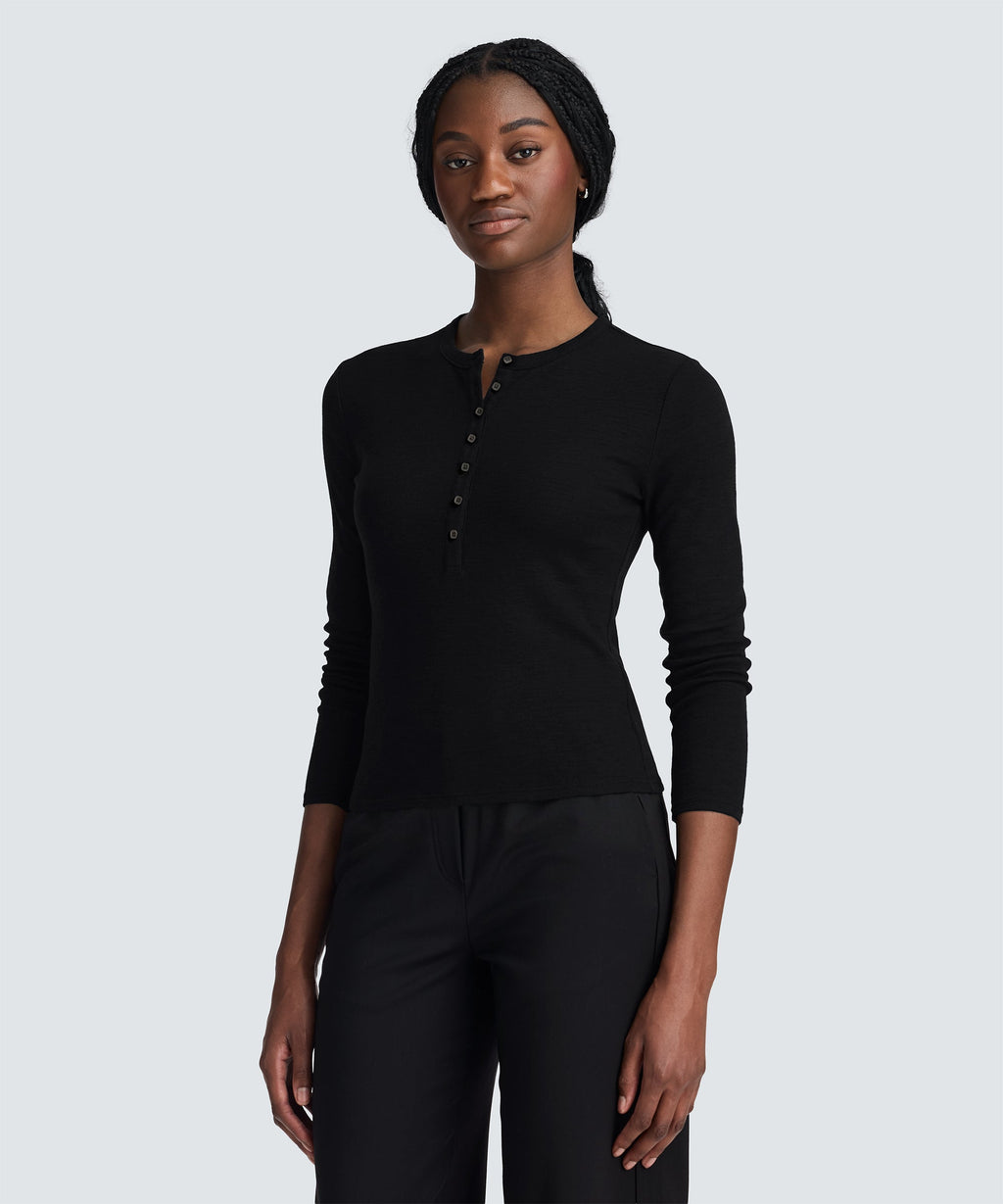 Women's Merino Rib Henley