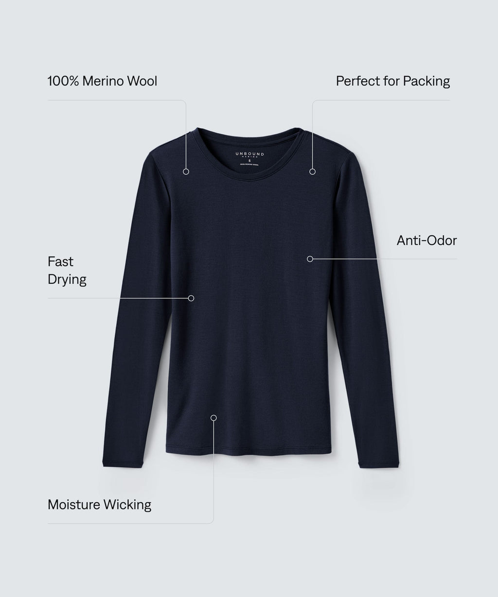 Women's Long Sleeve Merino Crew