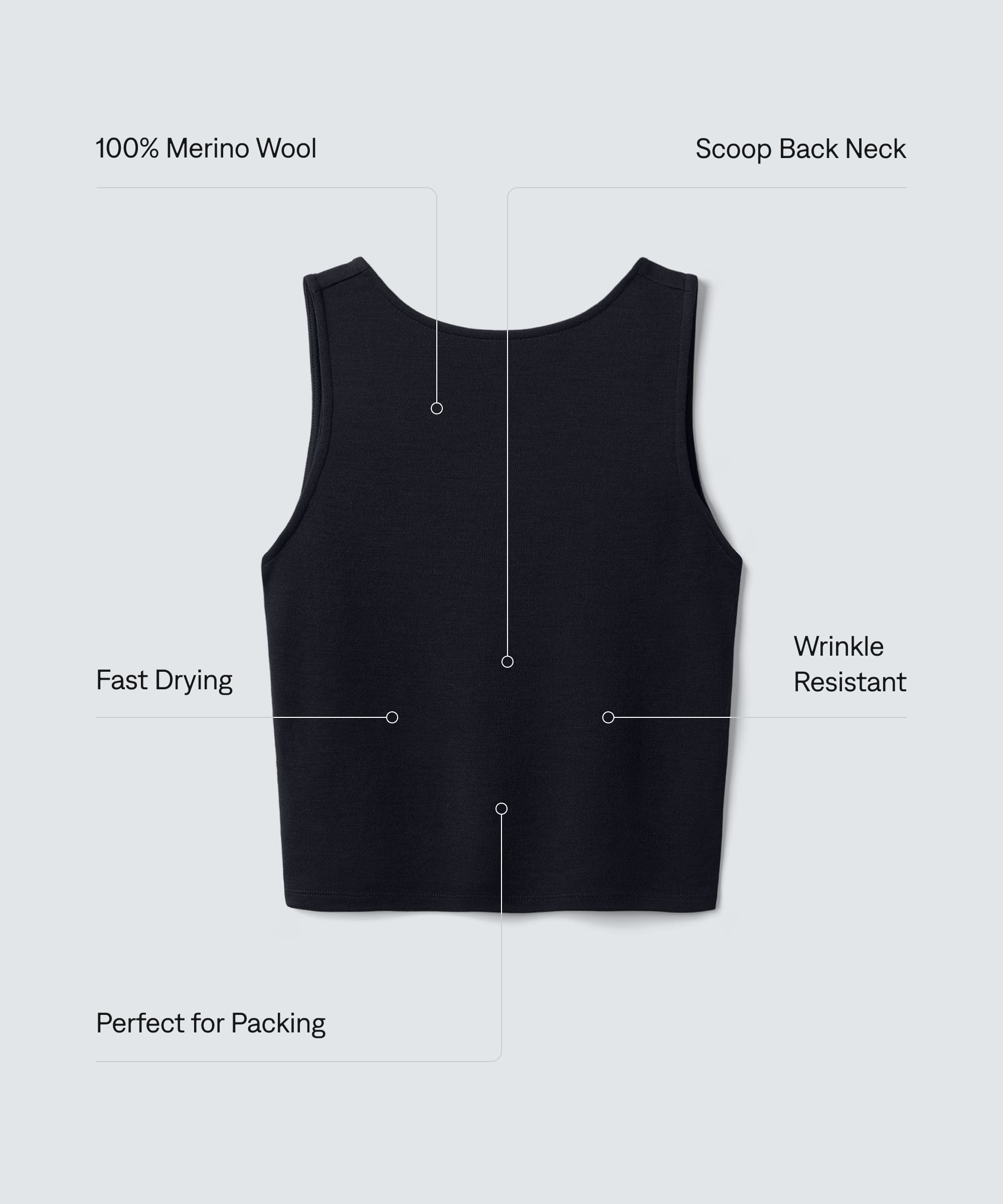 Women's Merino Cropped Tank