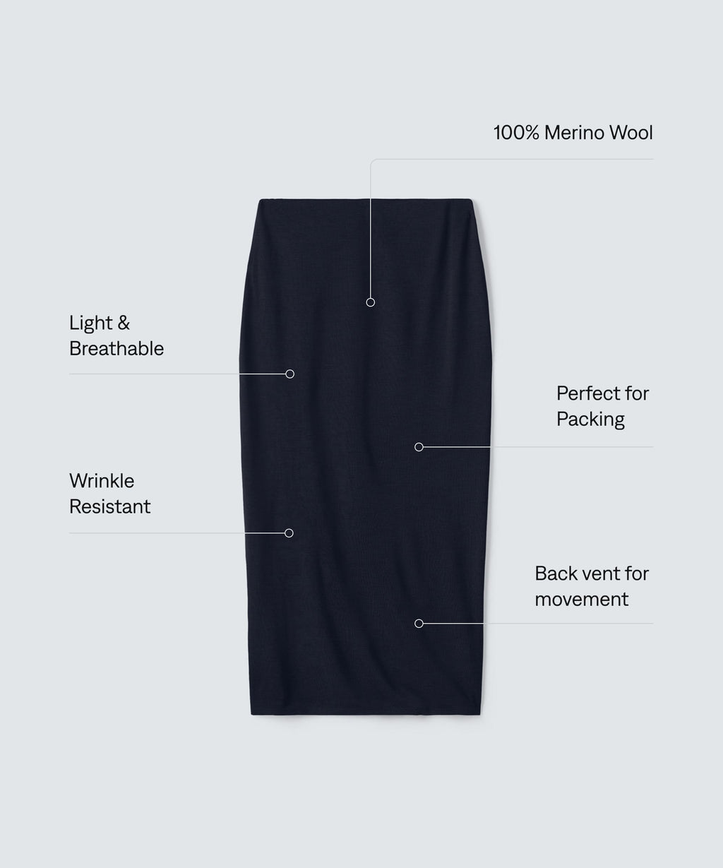 Women's Merino Maxi Skirt