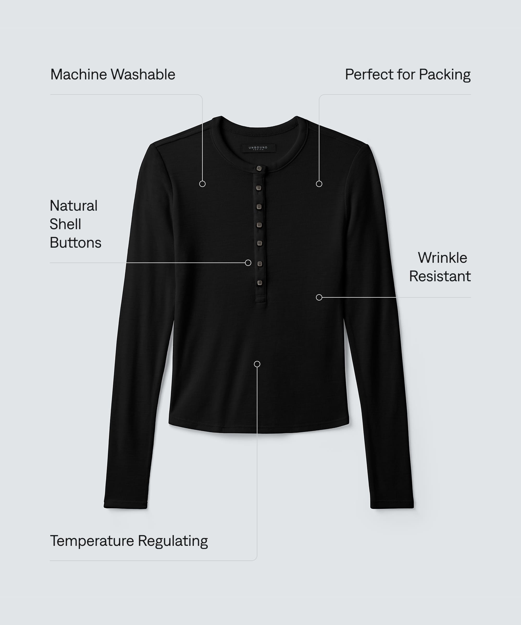 Women's Merino Rib Henley