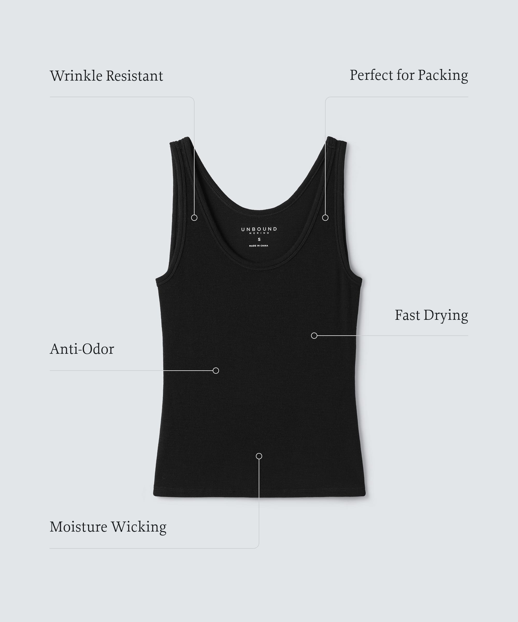 Women's Petite Merino Rib Scoop Neck Tank