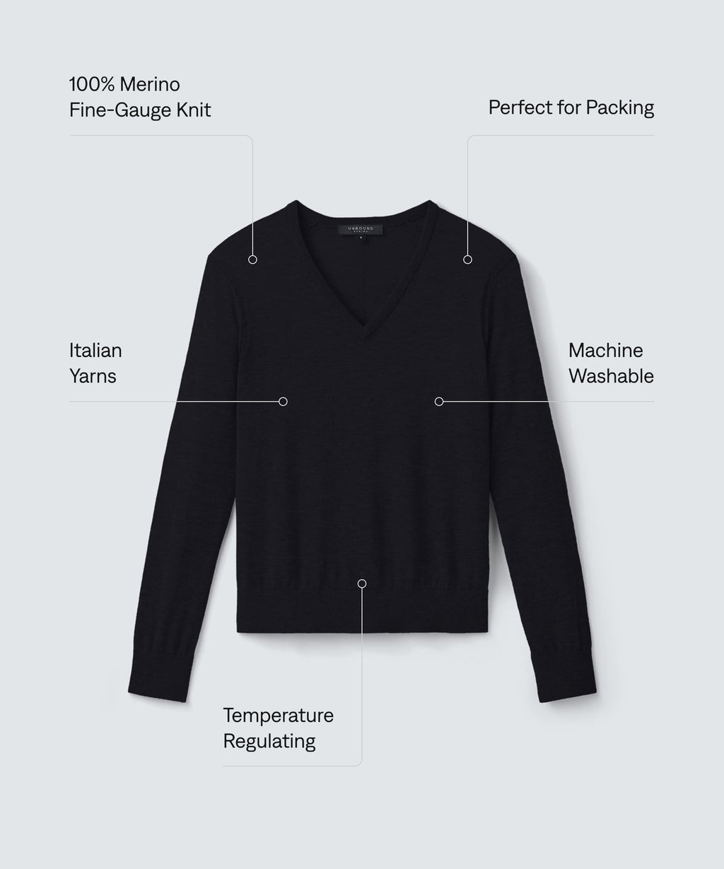 Women's Merino V-Neck Sweater