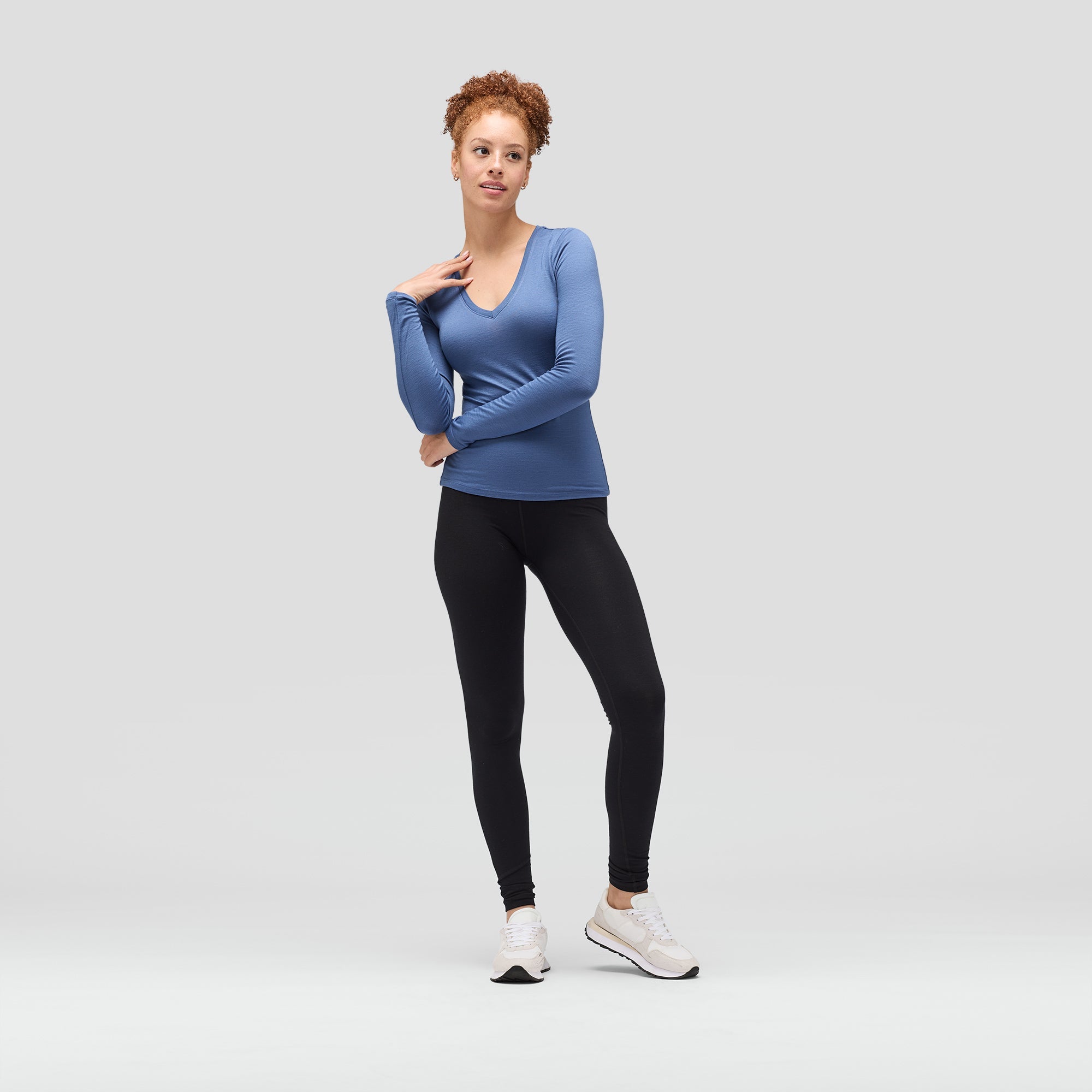 Women's Slim Merino Long Sleeve V-Neck