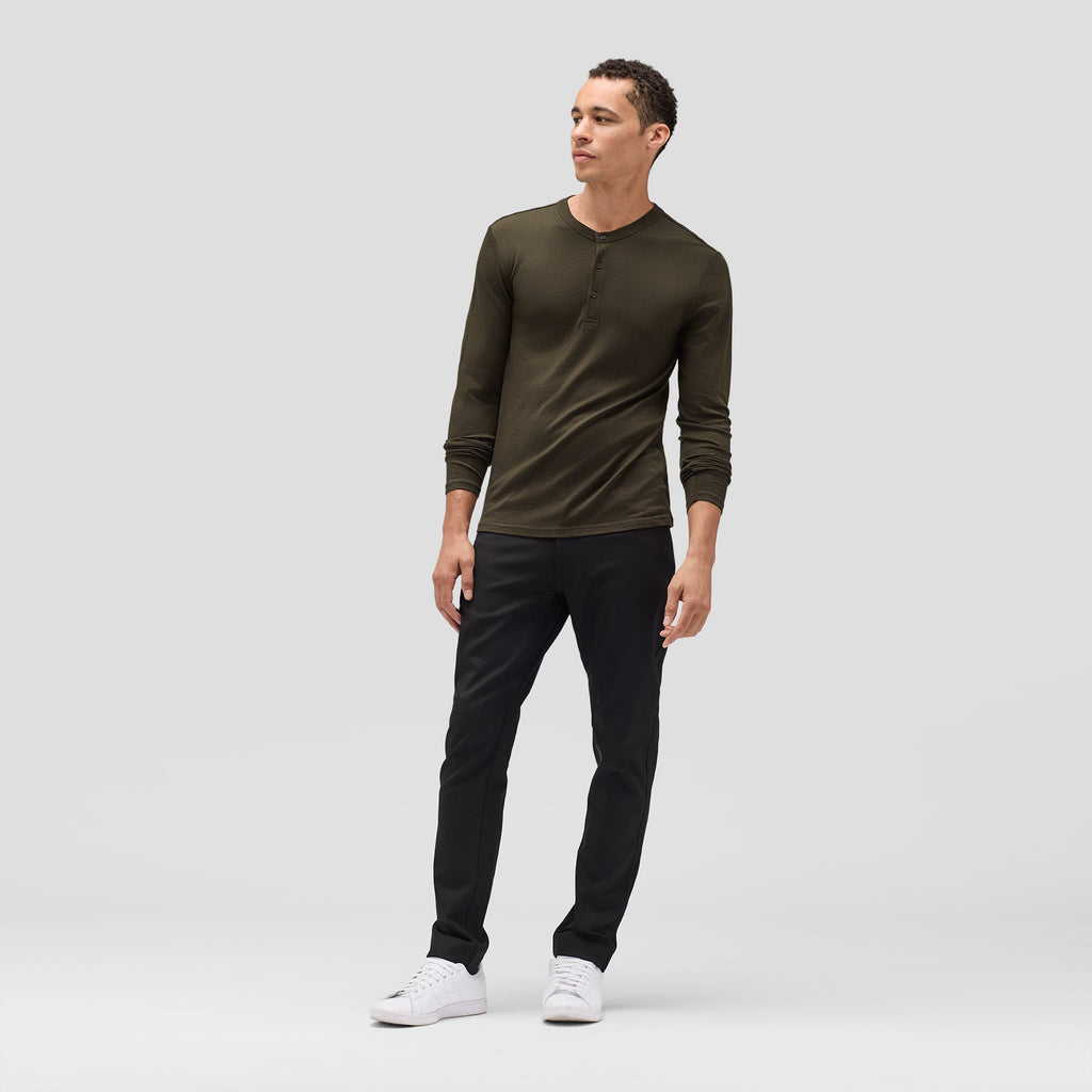 Men's Long Sleeve Merino Henley
