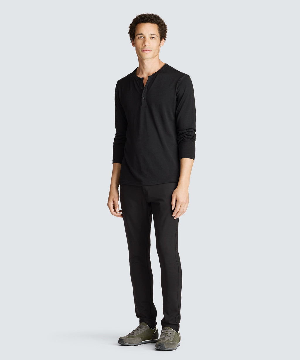 Men's Long Sleeve Merino Henley