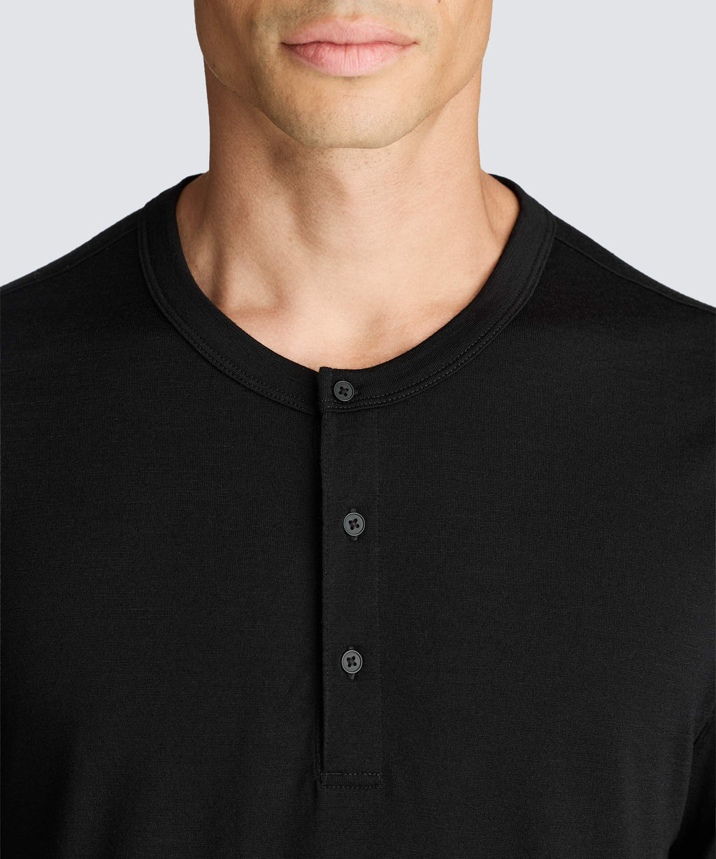 Men's Long Sleeve Merino Henley