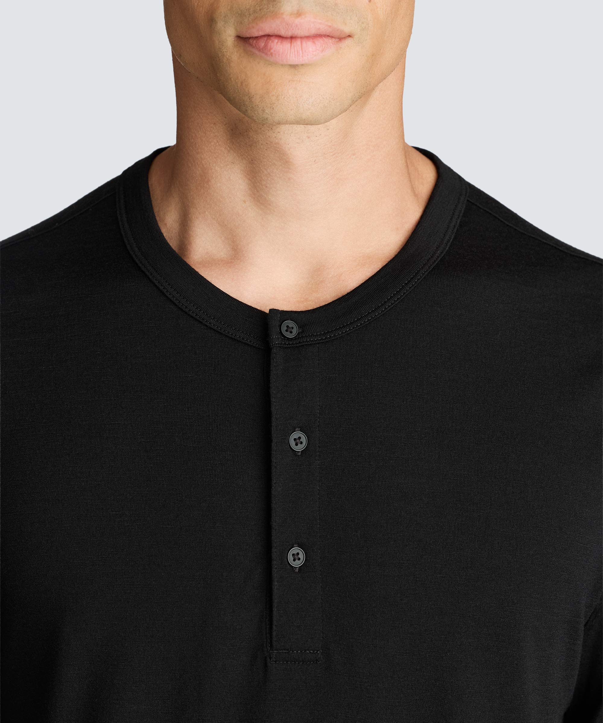 Men's Long Sleeve Merino Henley