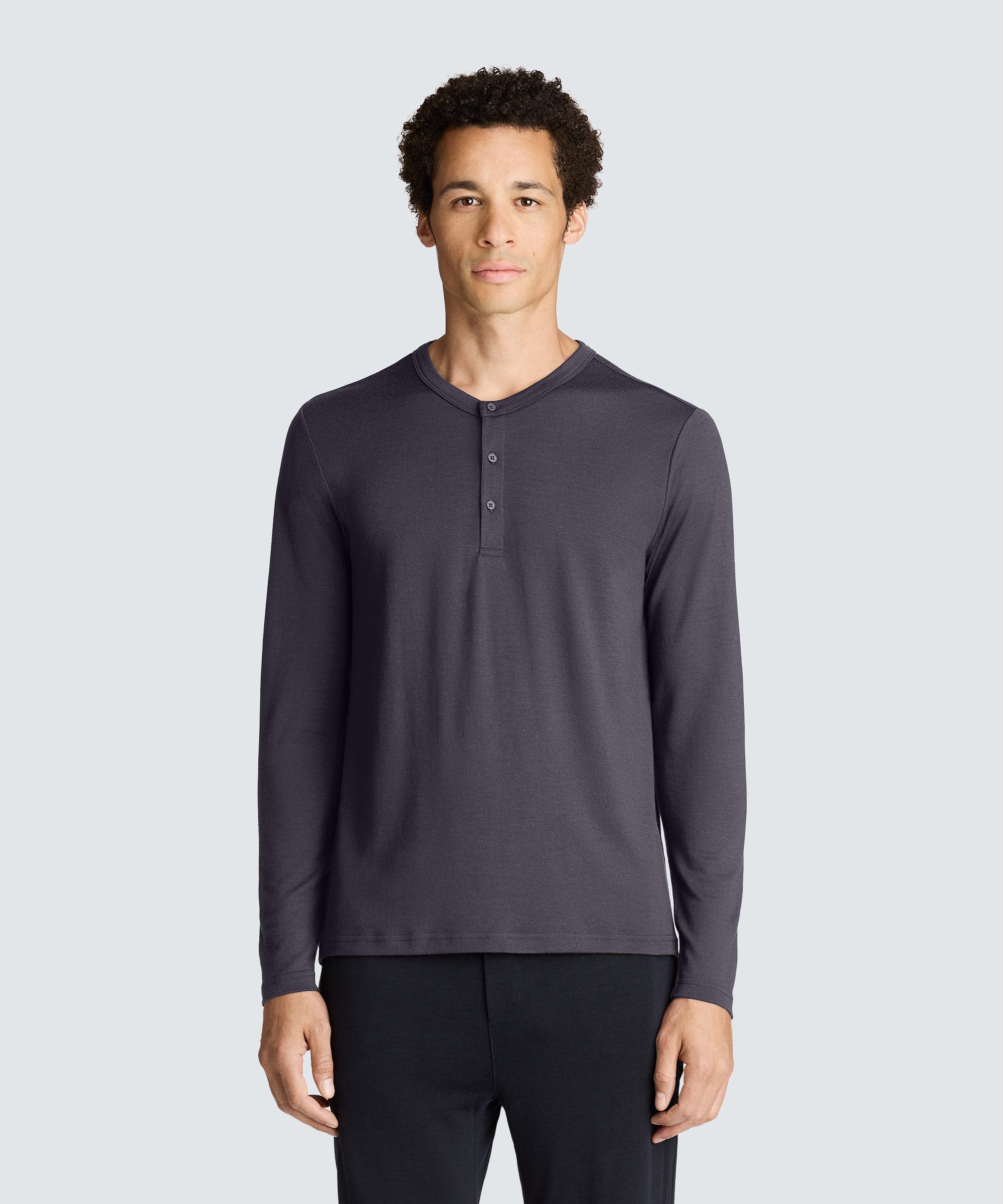 Men's Long Sleeve Merino Henley
