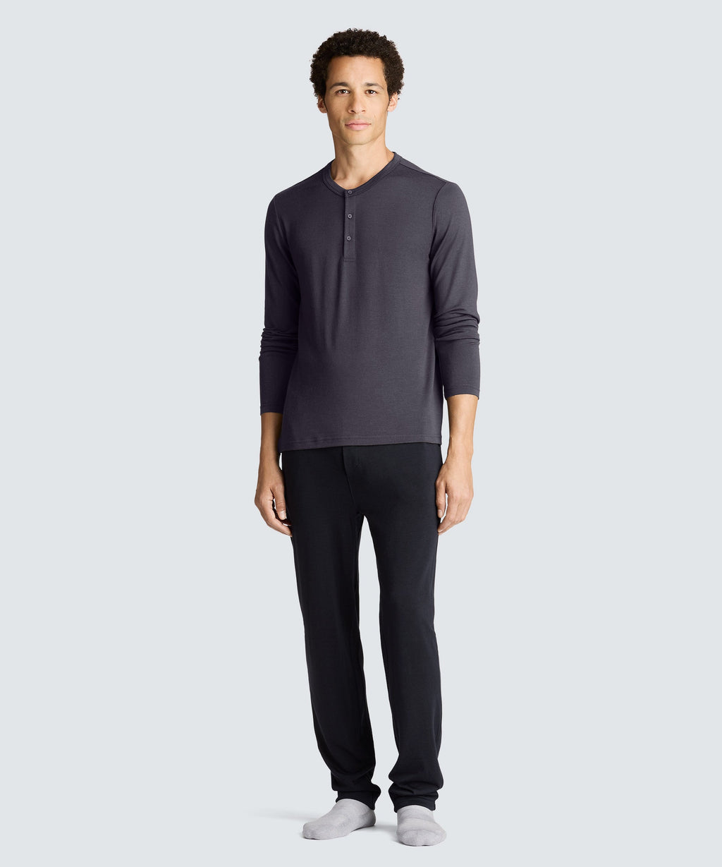 Men's Long Sleeve Merino Henley