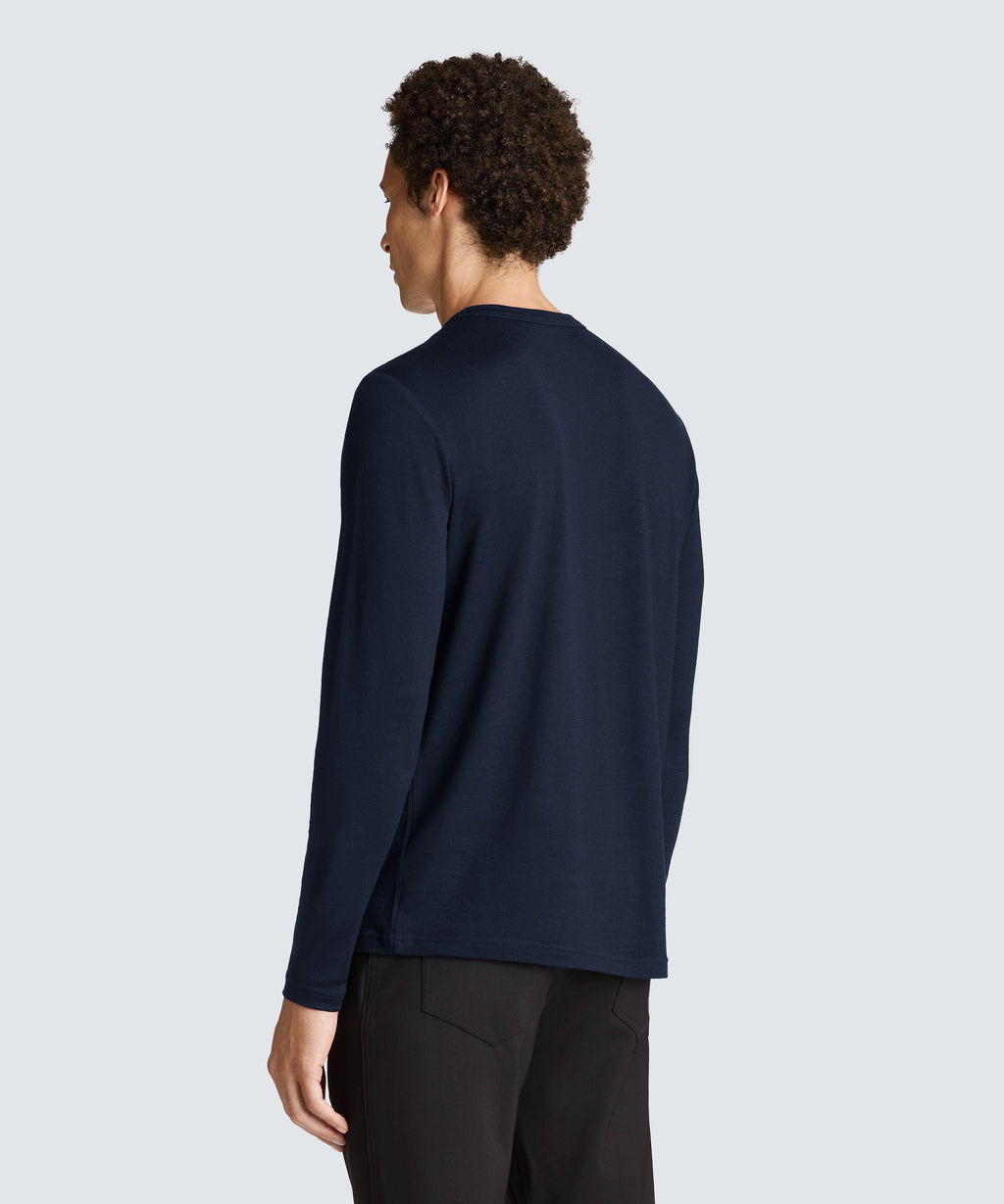Men's Long Sleeve Merino Henley