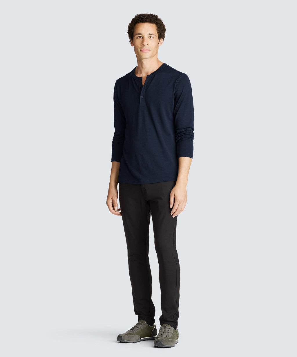 Men's Long Sleeve Merino Henley