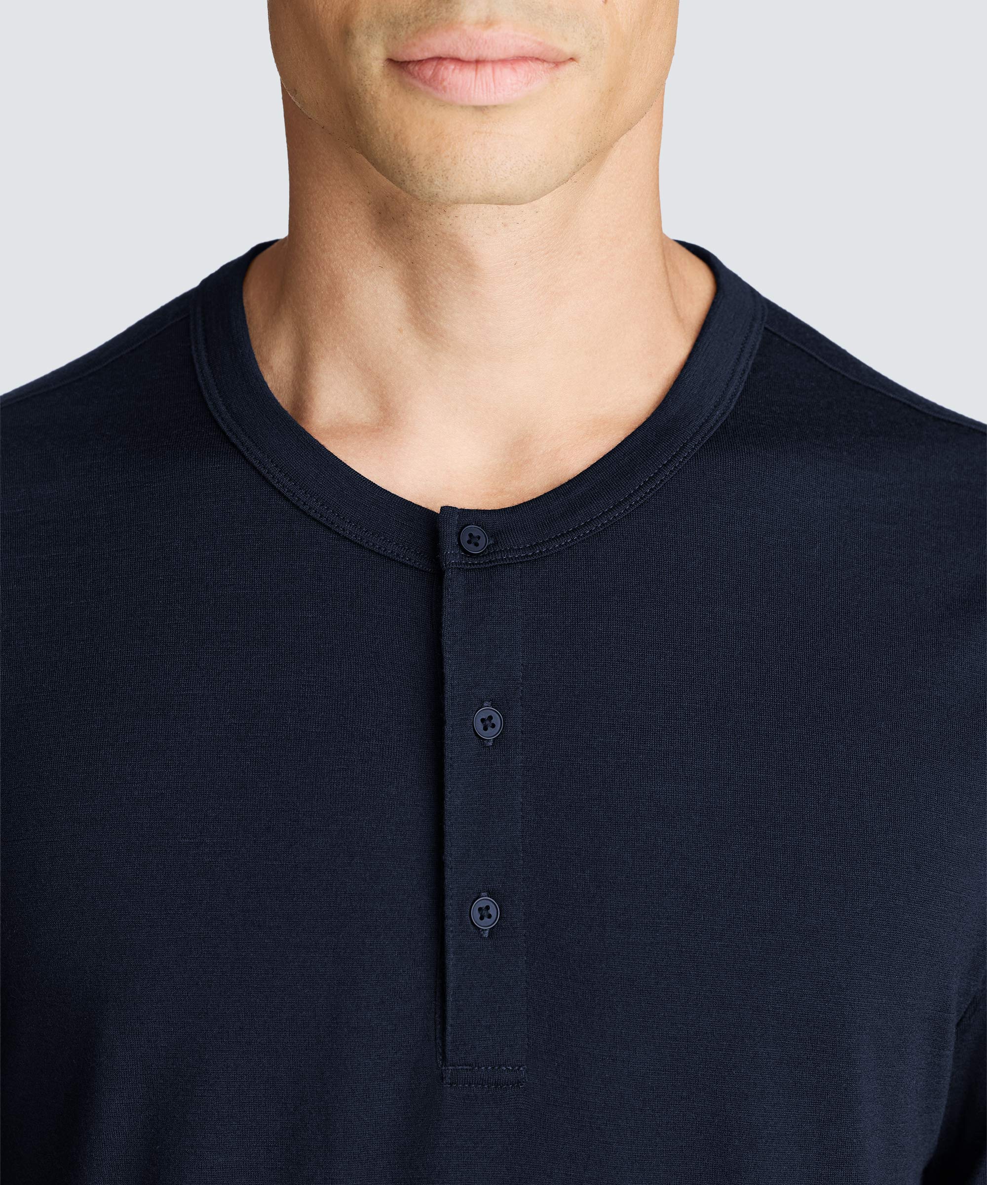 Men's Long Sleeve Merino Henley
