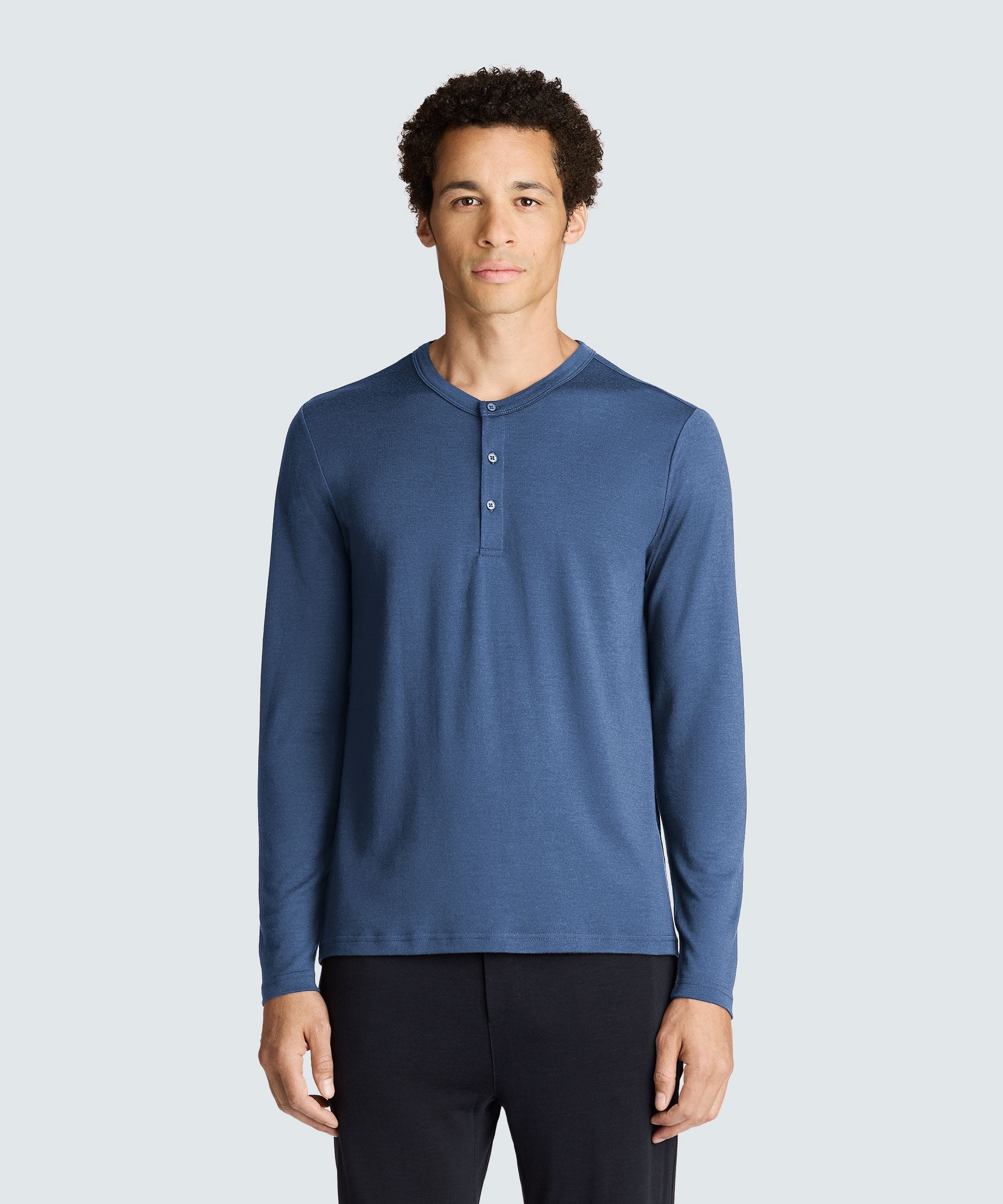 Men's Long Sleeve Merino Henley