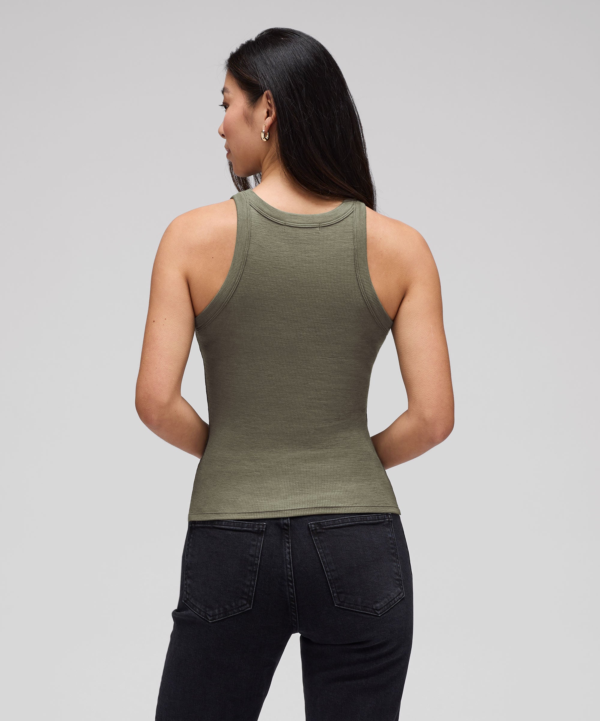 Women's Merino Rib Racer Tank