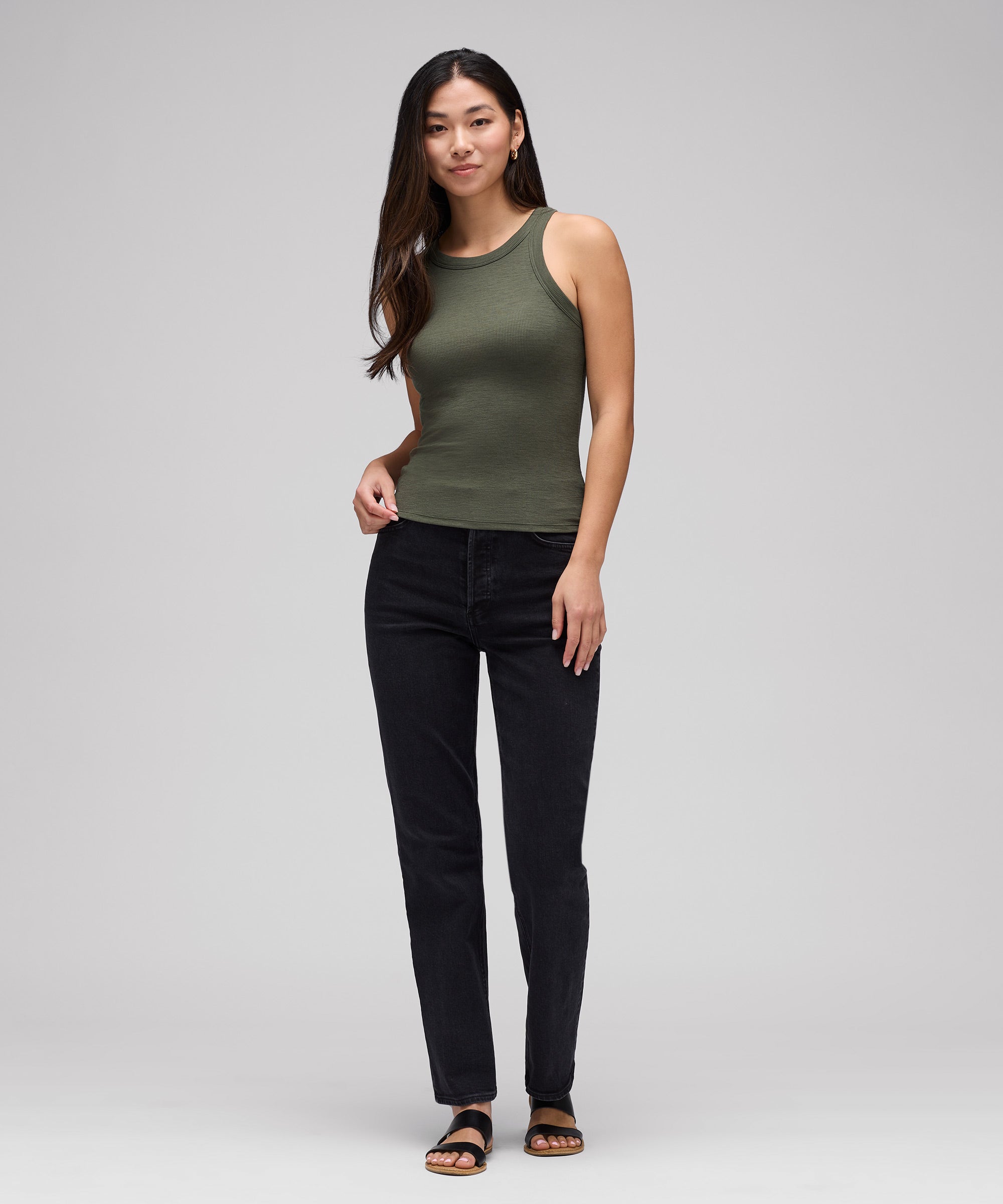 Women's Merino Rib Racer Tank
