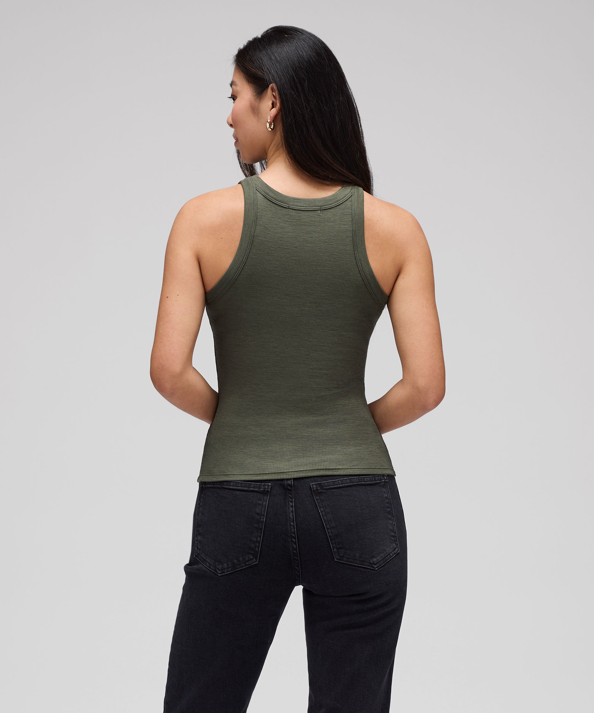 Women's Merino Rib Racer Tank