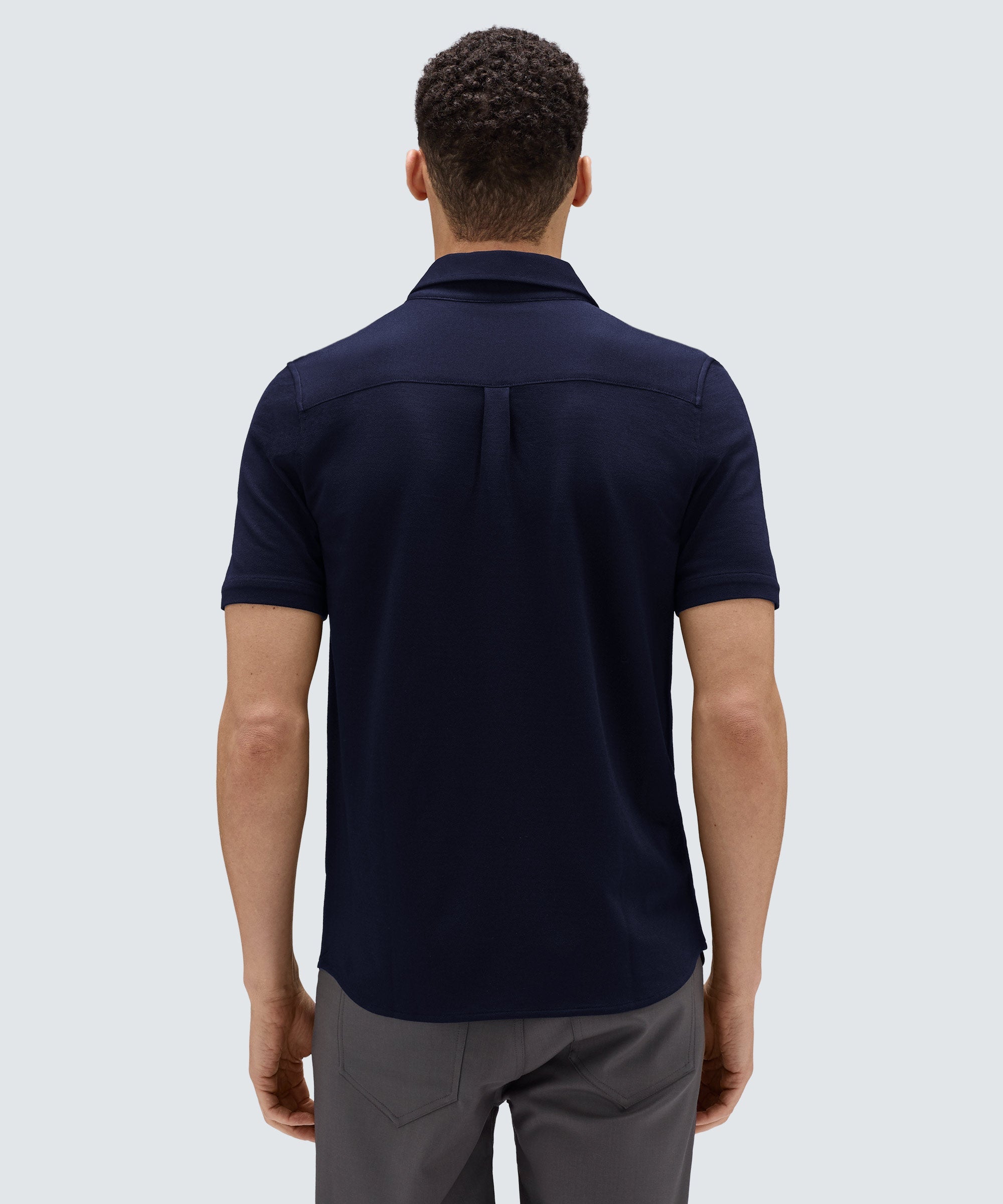 Men's Short Sleeve Merino Button-Up