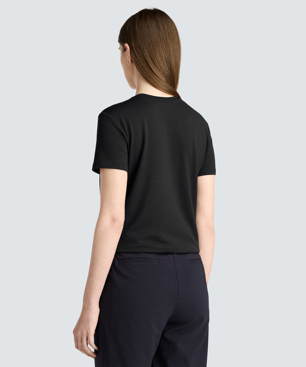 Women's Petite Merino Crew Neck T-Shirt