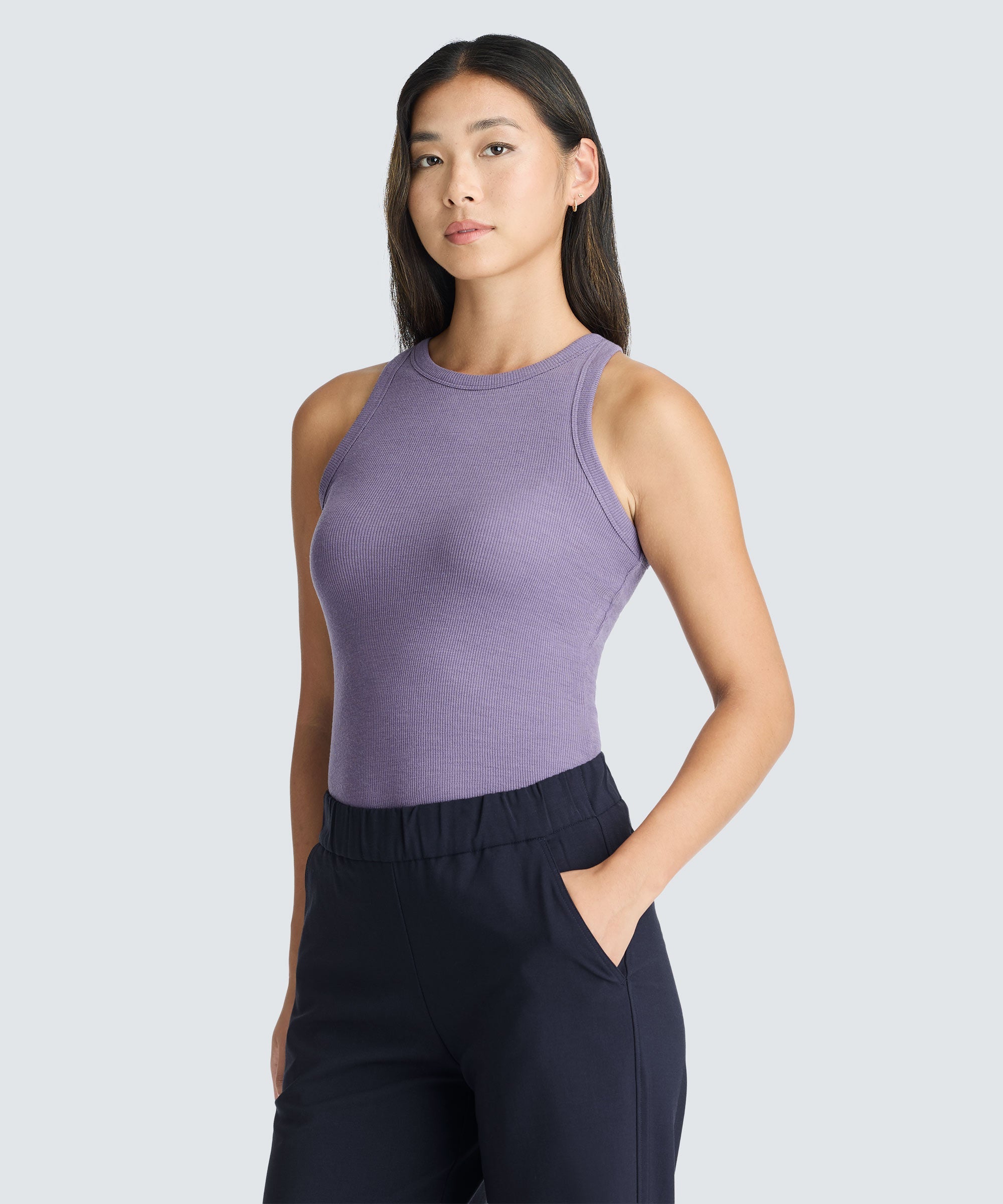 Women's Merino Rib Racer Tank