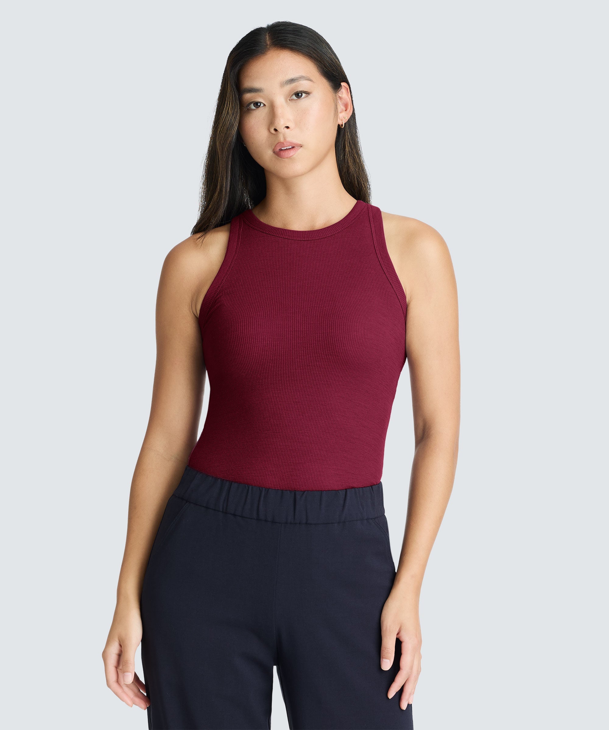 Women's Merino Rib Racer Tank